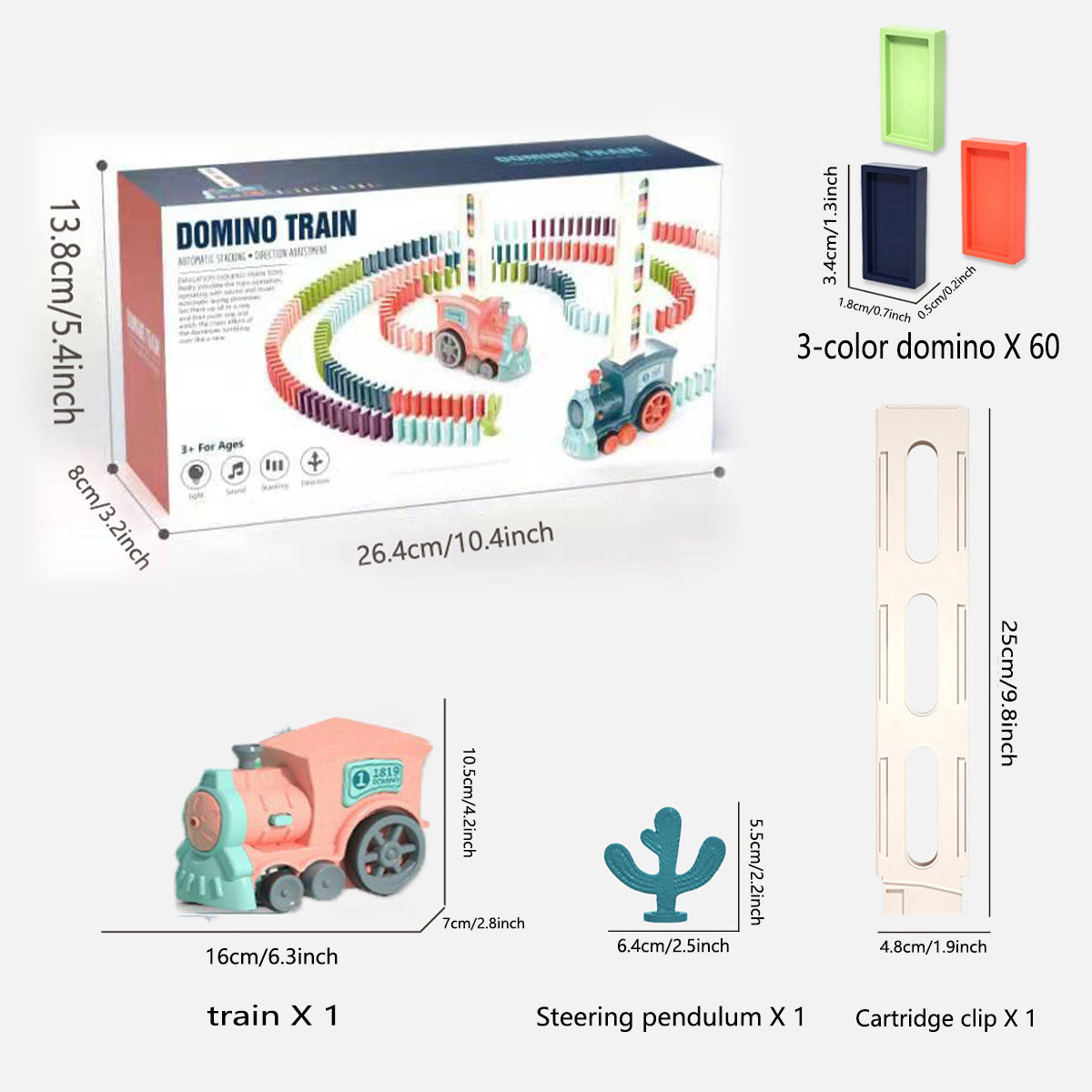 Automatic Domino Train Educational Toy