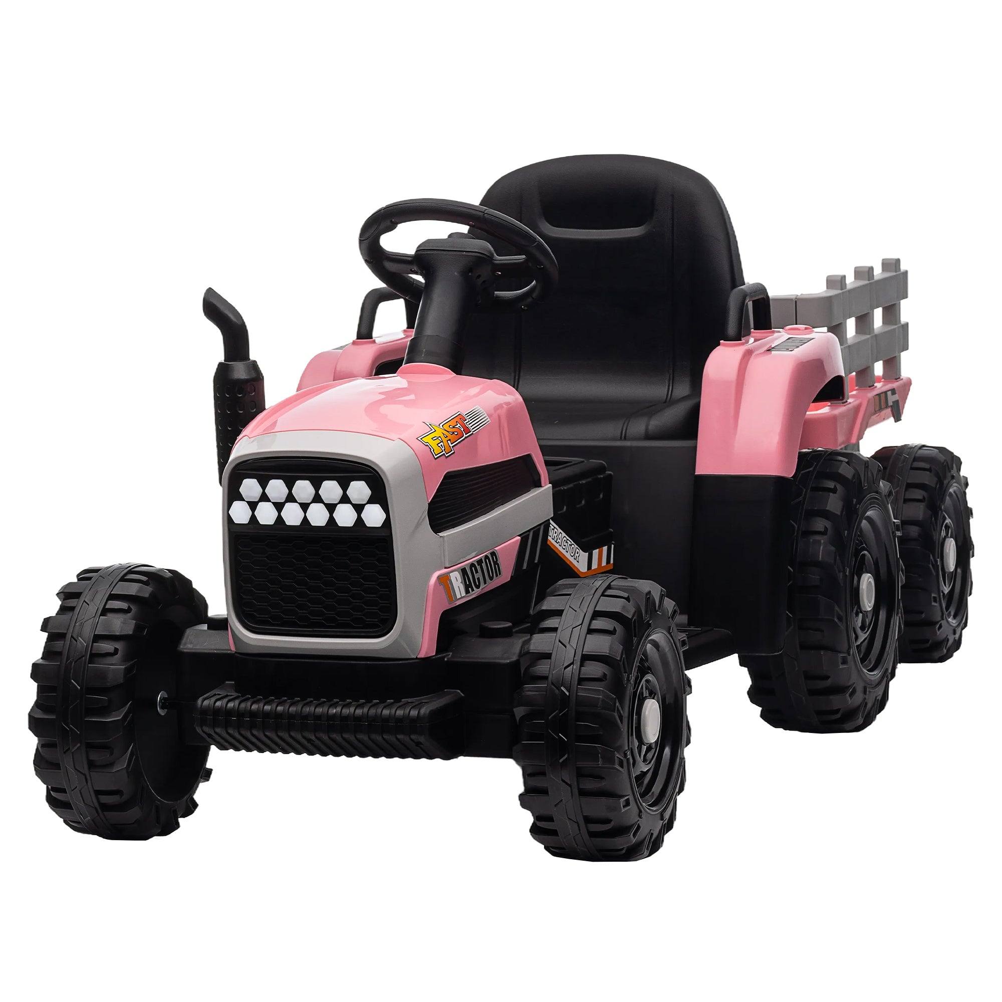 12V Ride-On Tractor with Trailer