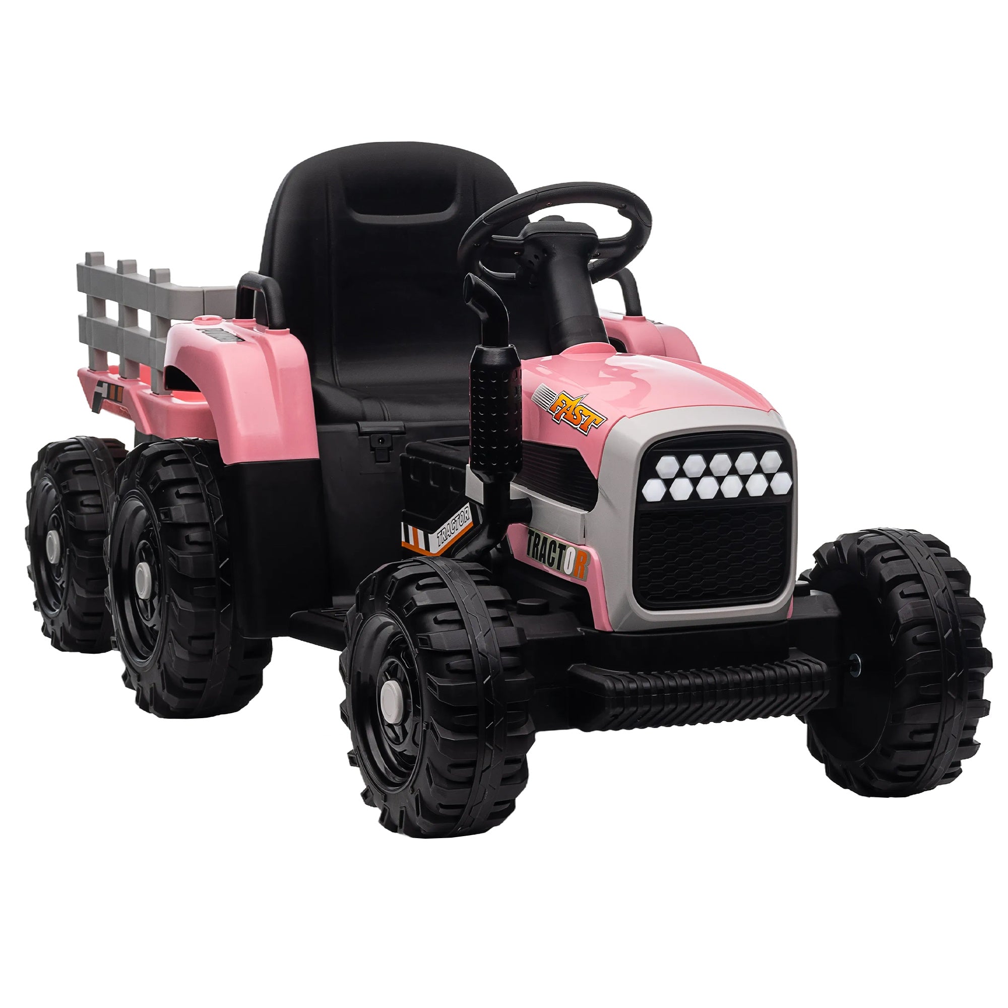 12V Ride-On Tractor with Trailer