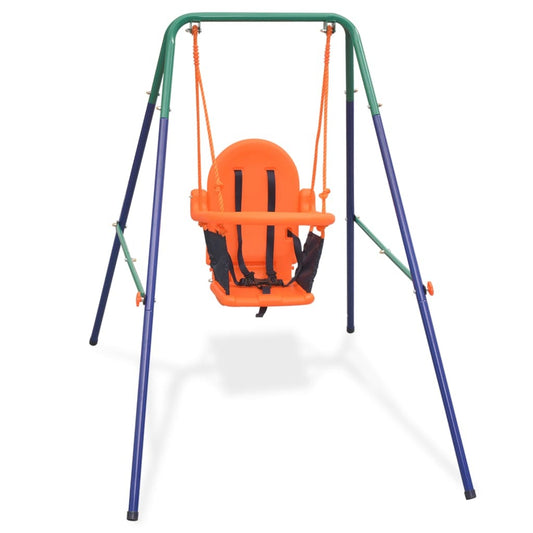 Orange Toddler Swing with Harness