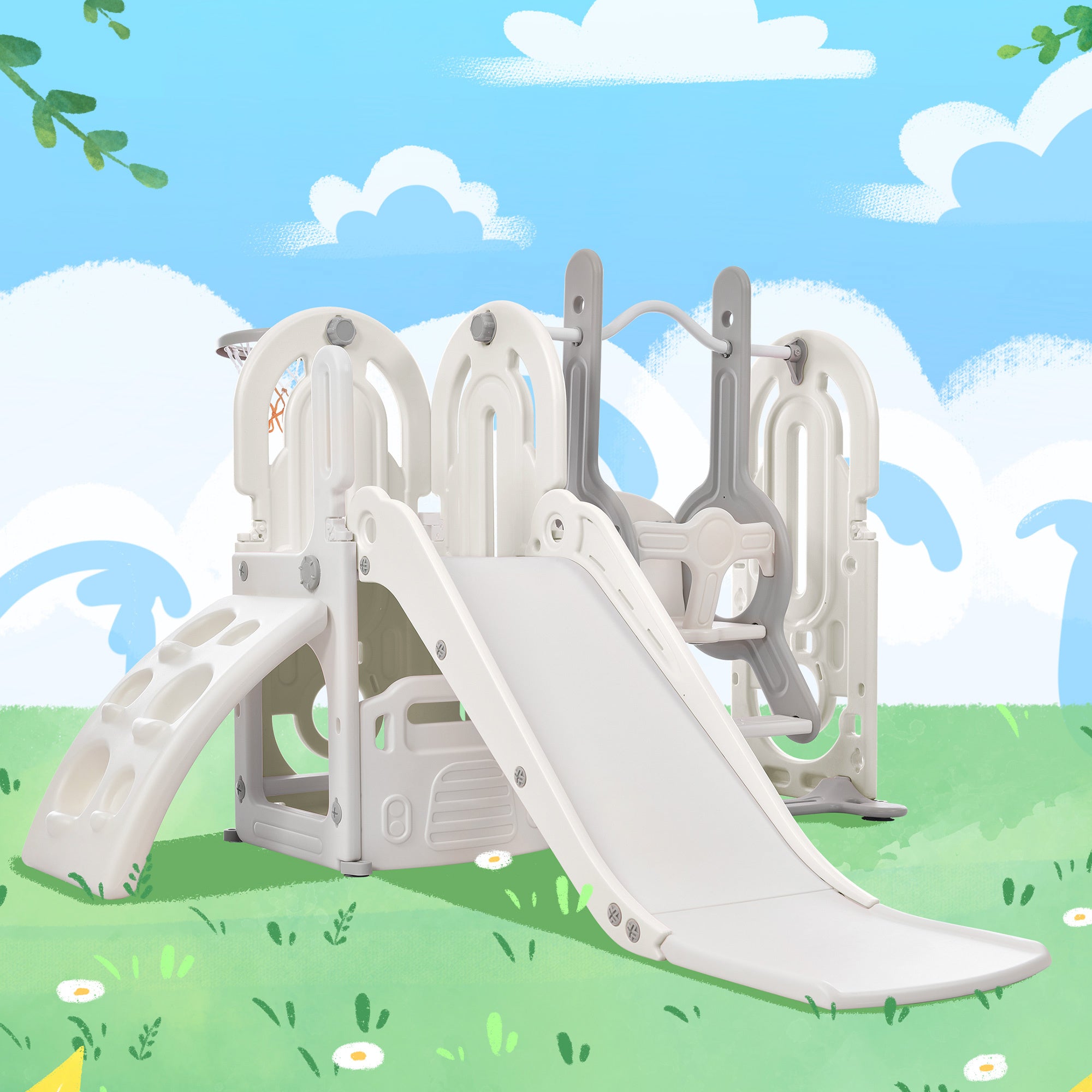 5-In-1 Toddler Playground Set (Blue)