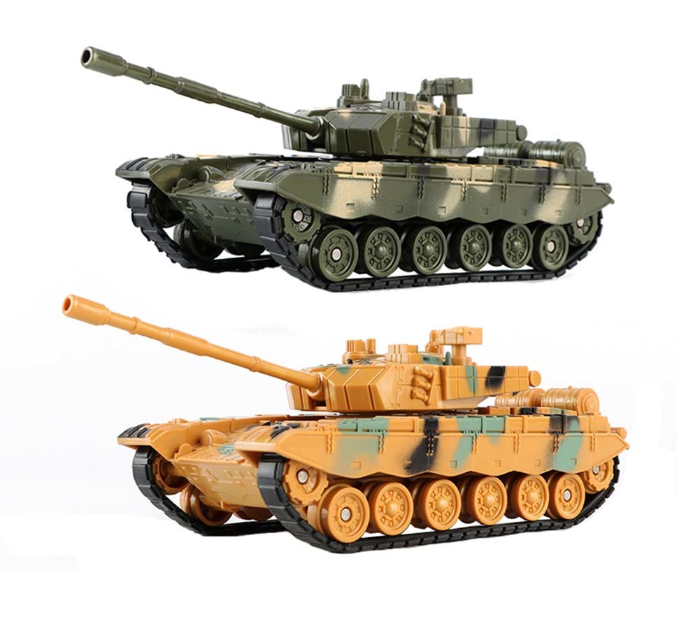2 Plastic Toy Military Tanks