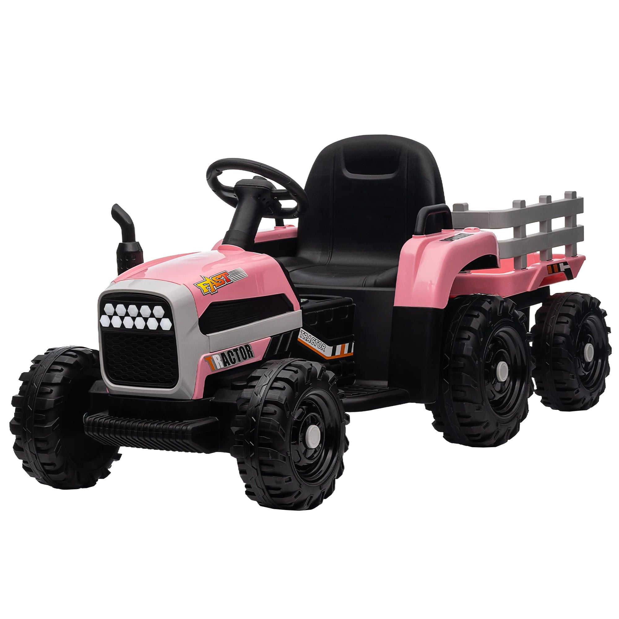 12V Ride-On Tractor with Trailer