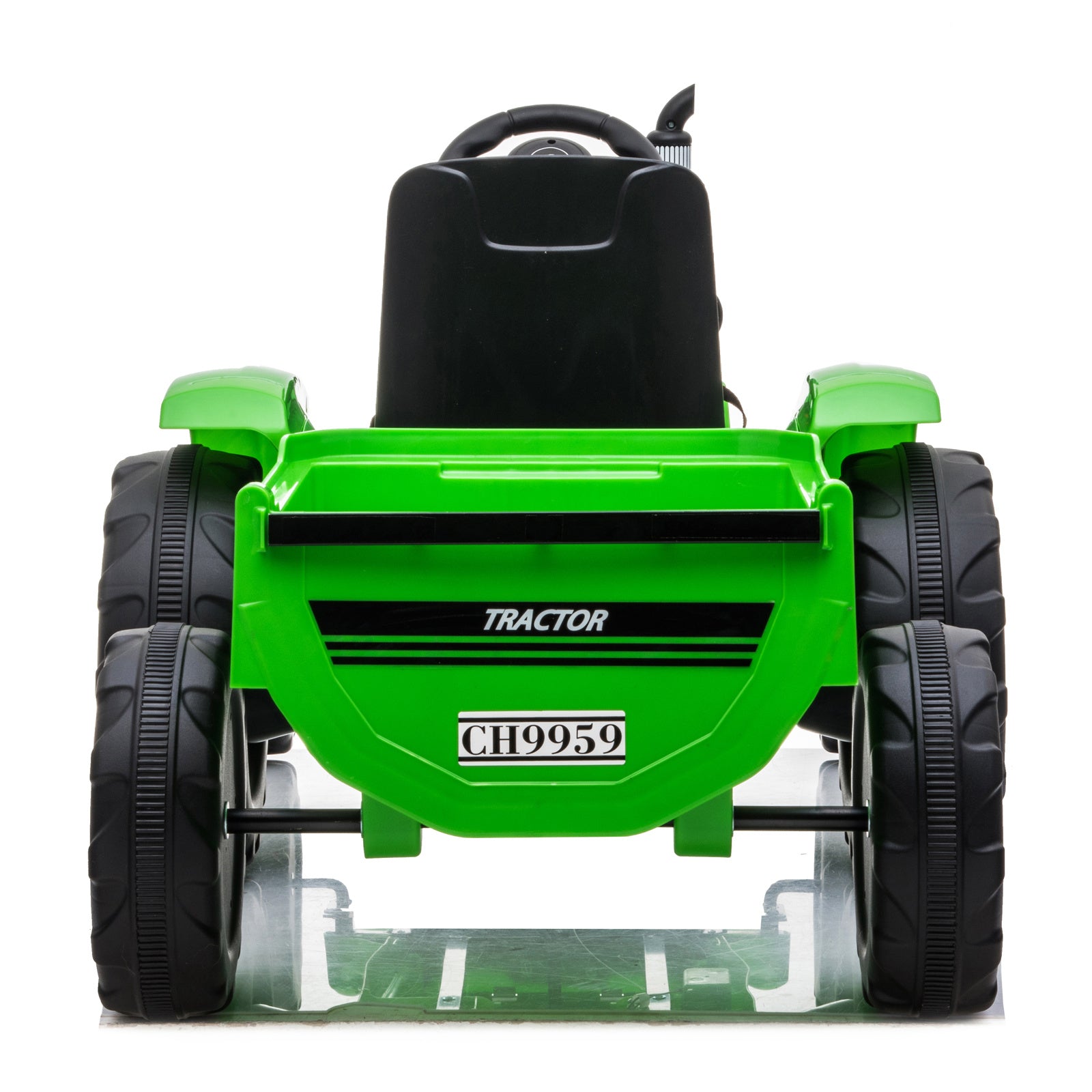 3-Gear-Shift Ground Loader Ride-On Toy Tractor with Trailer and LED Lights
