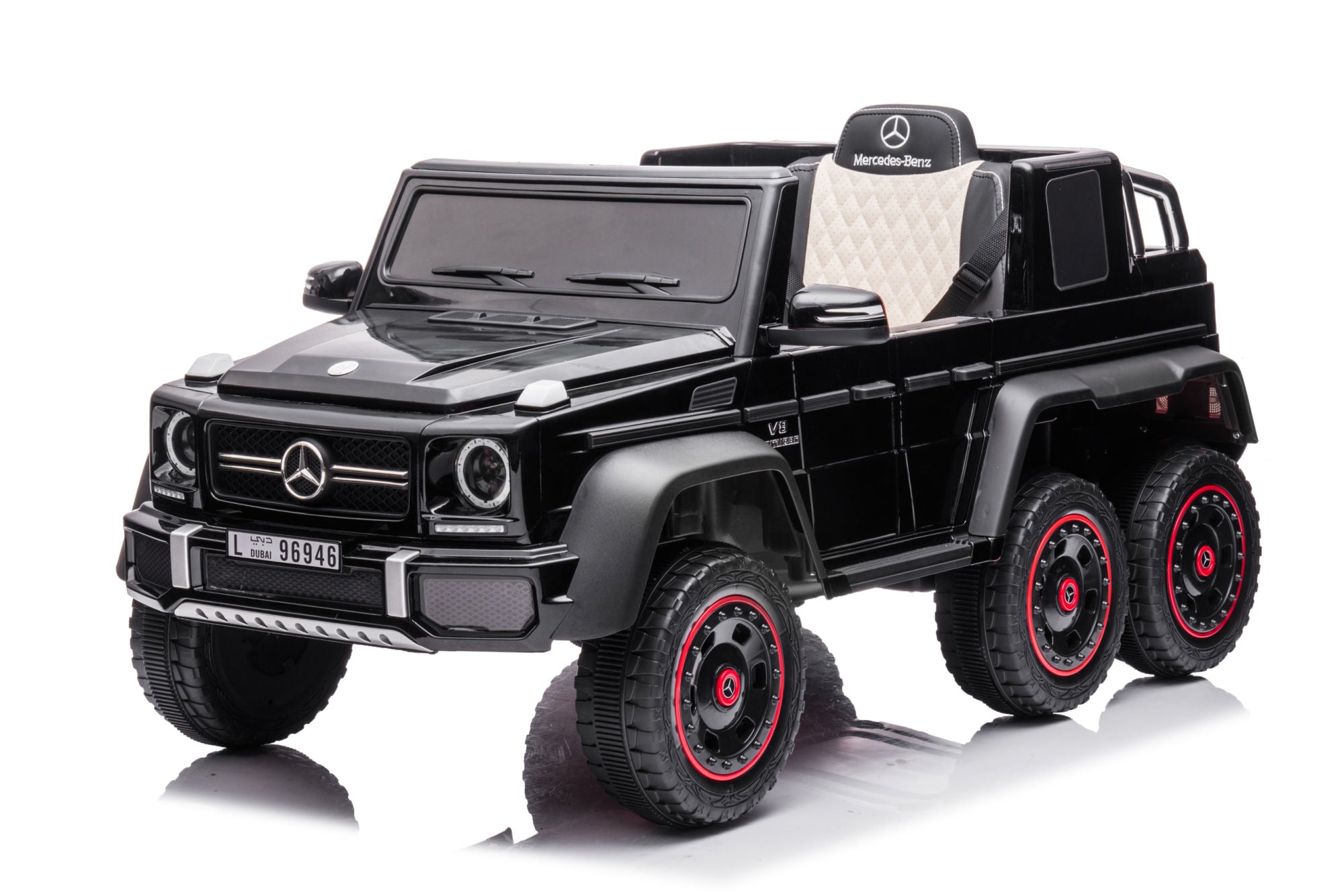 Mercedes-Benz 6-Wheel Electric Kids Ride-On Car with Remote Control (black)