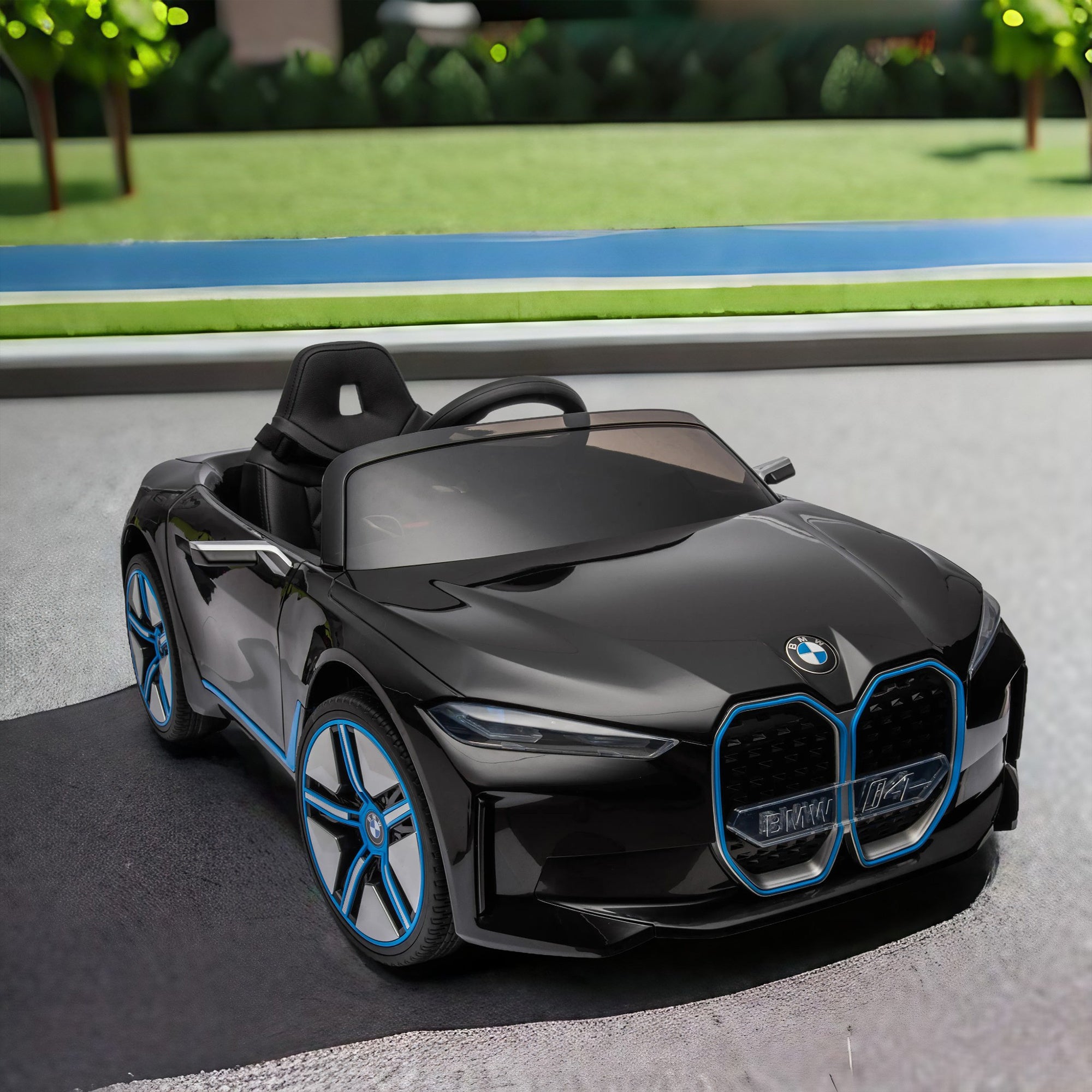 BMW I4 12V Kids Ride-On Car with Remote Control (black)