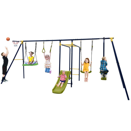 7-in-1 Stable A-shaped Swing Set
