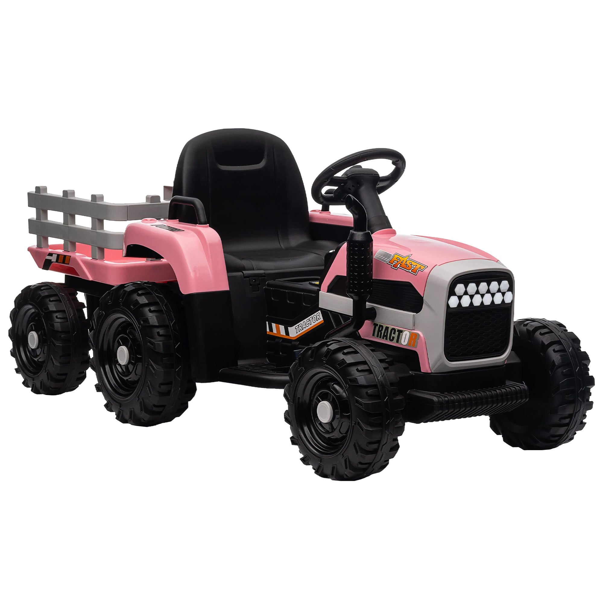 12V Ride-On Tractor with Trailer