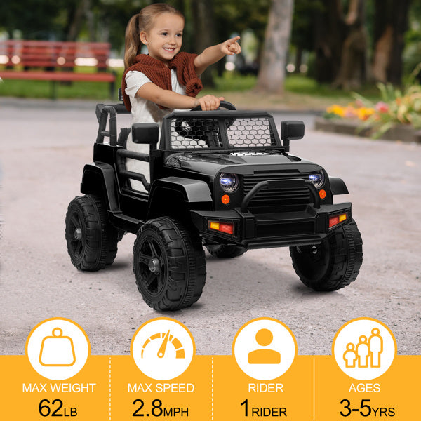 Dual Drive 12V 4.5A.h with 2.4G Remote Control Jeep Black