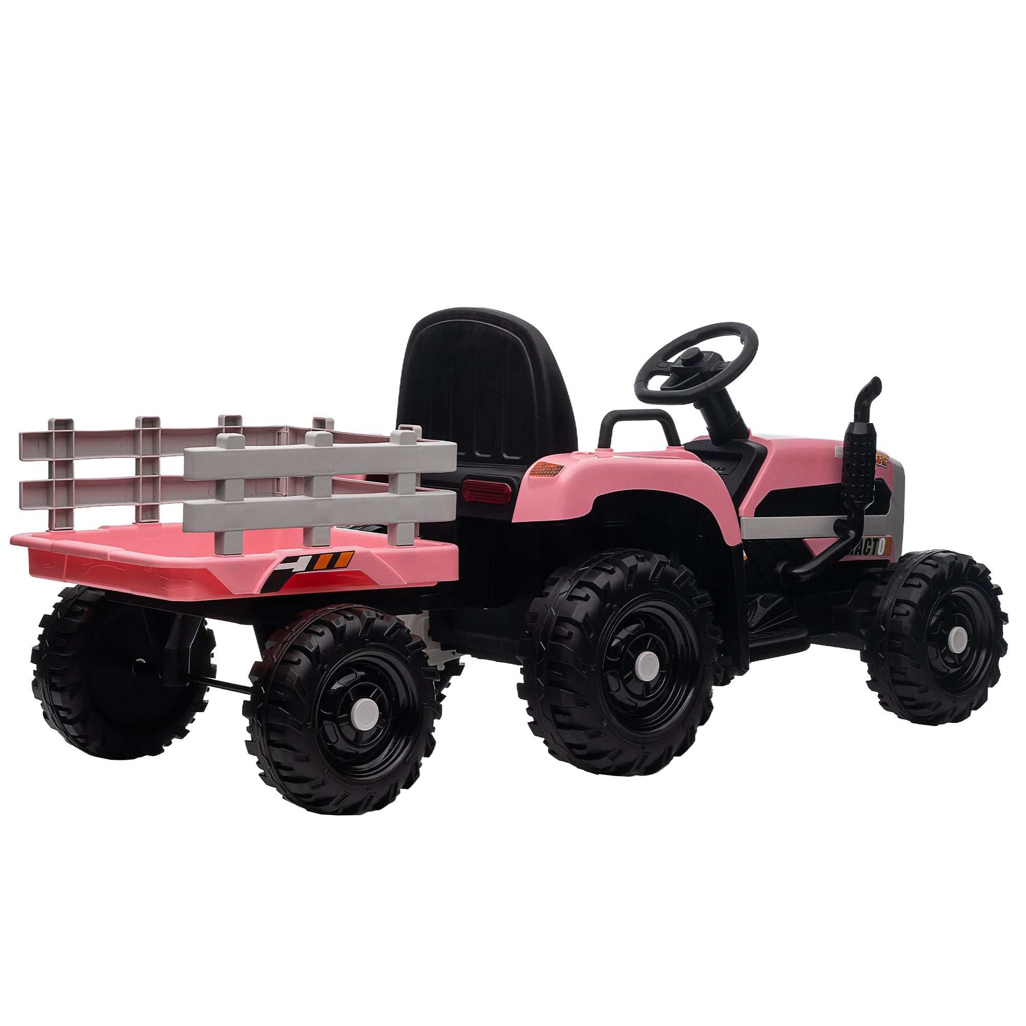 12V Ride-On Tractor with Trailer