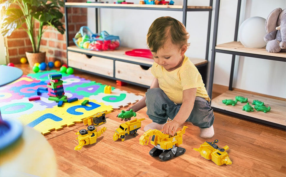 5-in-1 Dinosaur Transforming Robot Toy Set
