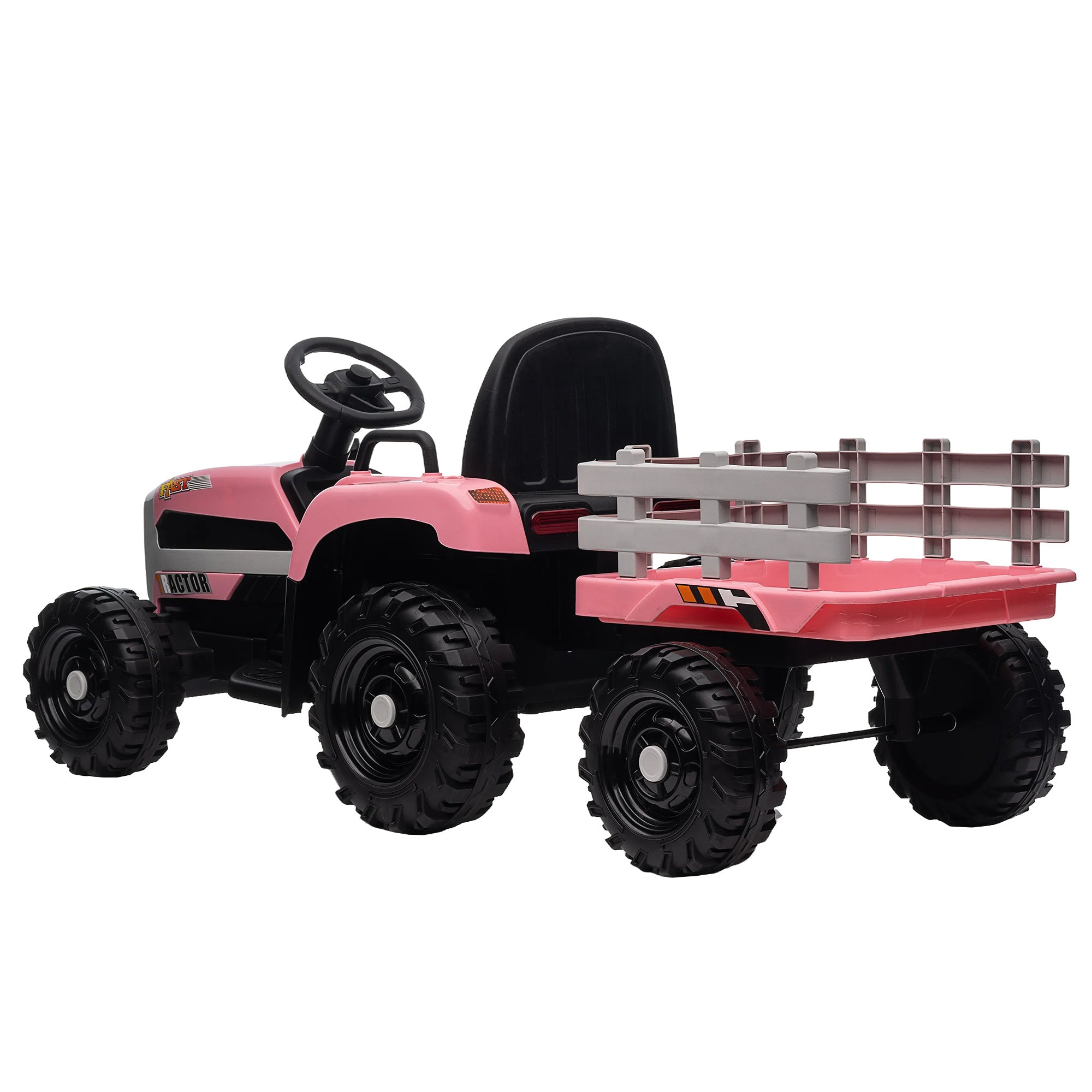 12V Ride-On Tractor with Trailer
