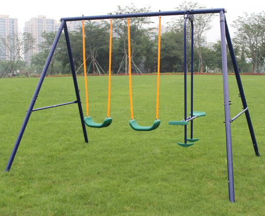 Metal Outdoor Swing Set for Kids
