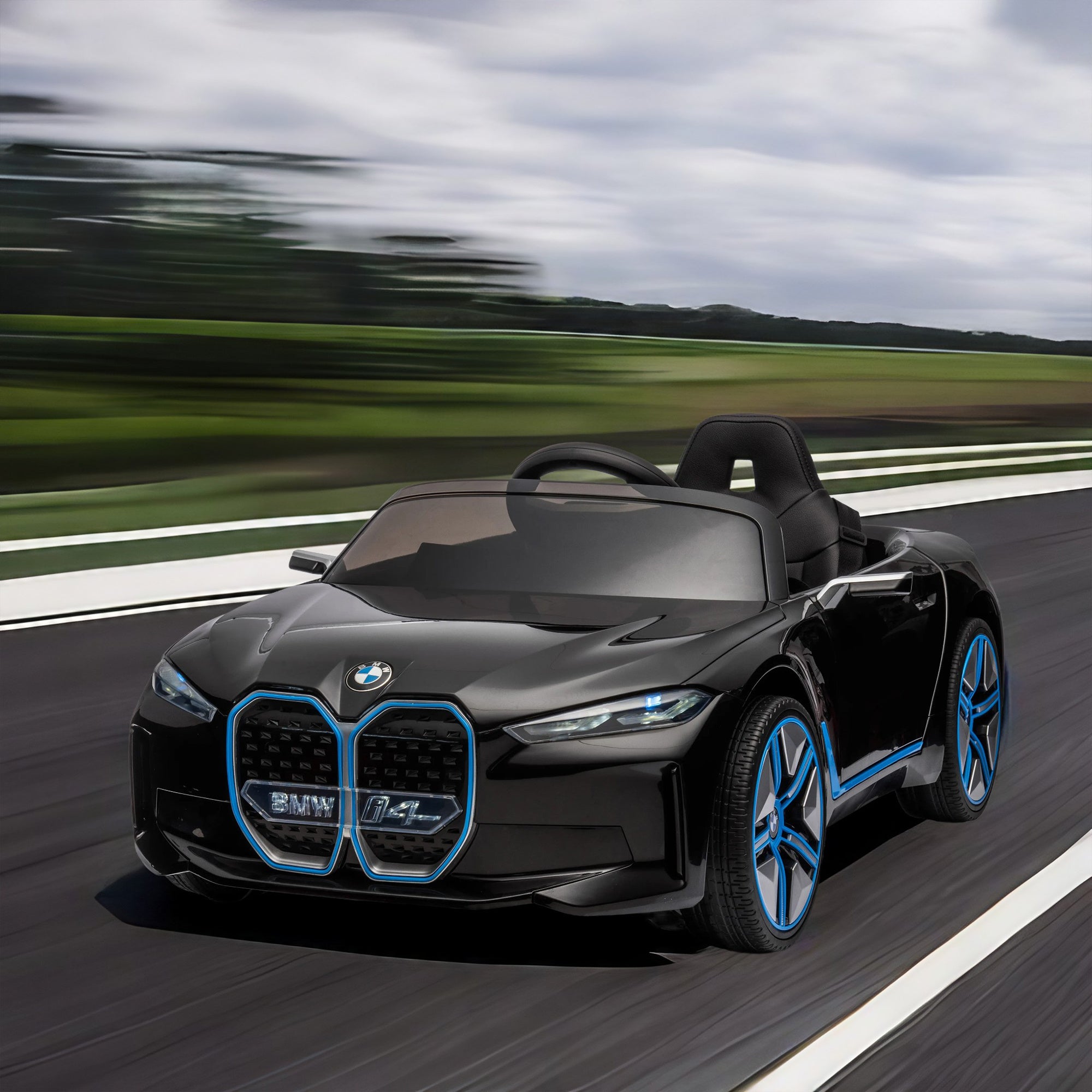 BMW I4 12V Kids Ride-On Car with Remote Control (black)