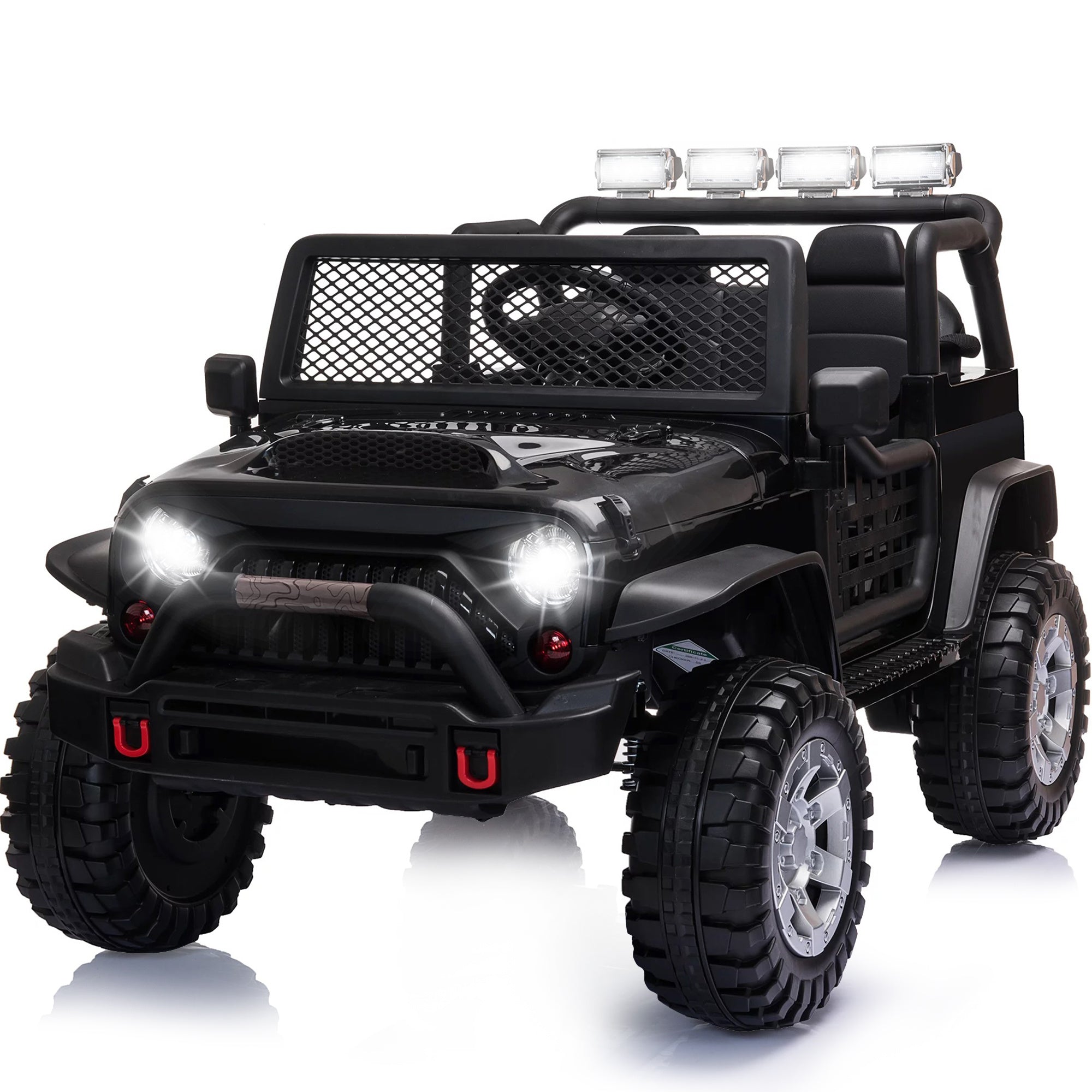 Black 12V kids Ride On Jeep with Remote Control