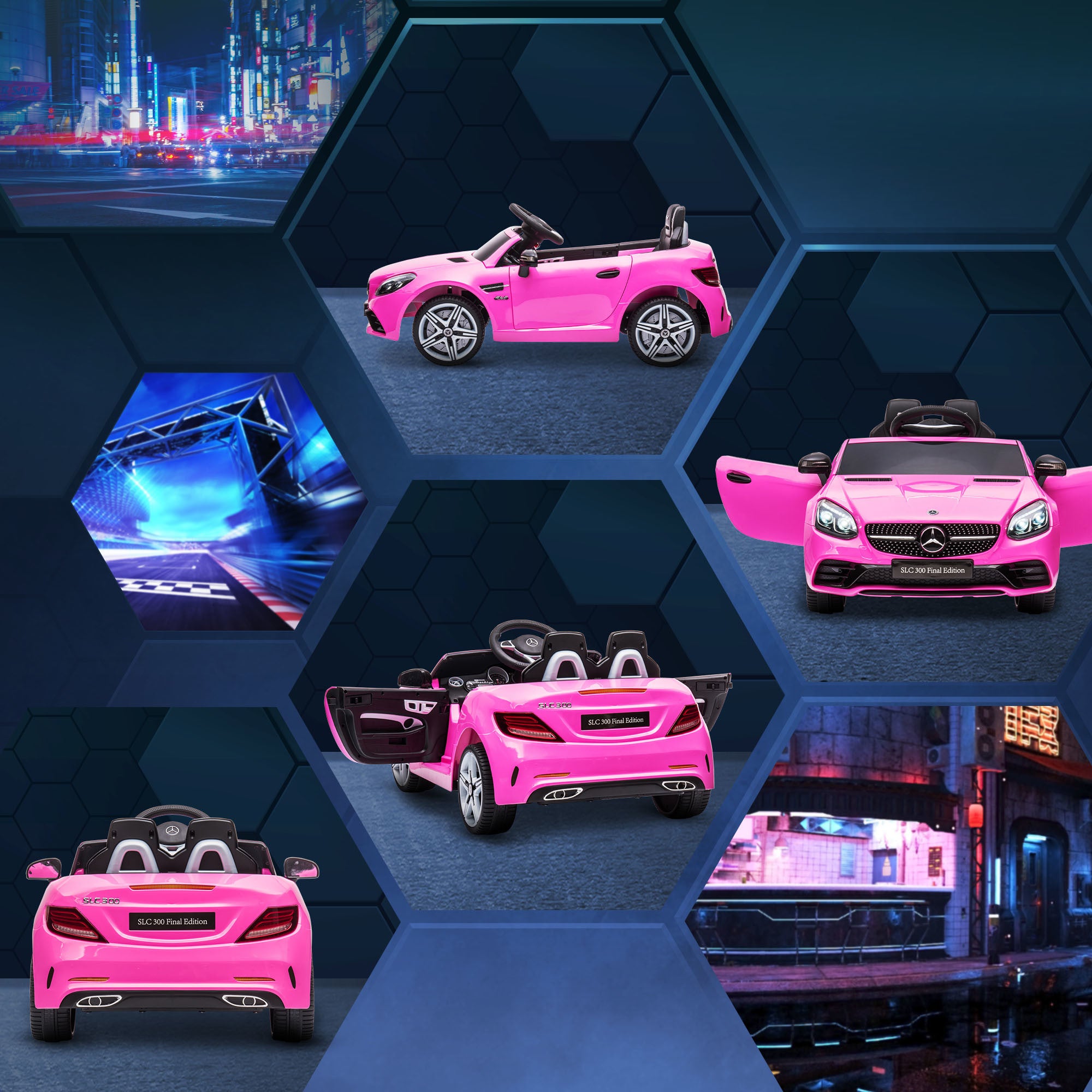 12V Mercedes SLC 300 Pink for kids