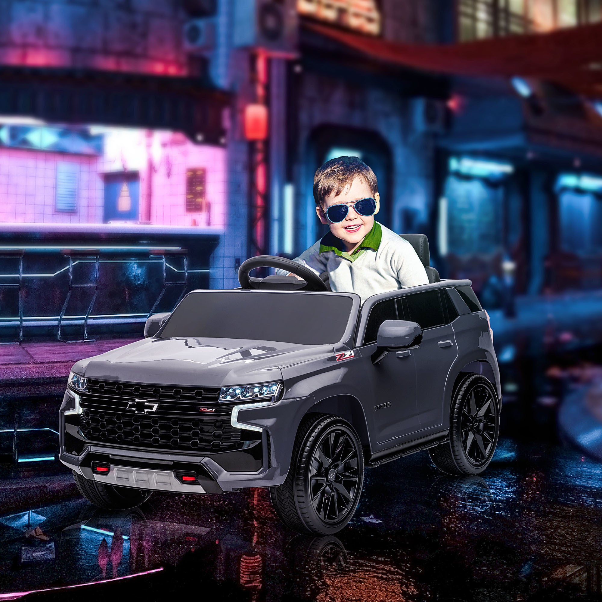 Chevrolet TAHOE Licensed Kids Ride on Car, 12V Battery Powered Kids Electric Car