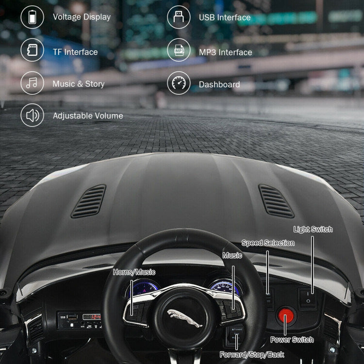 12V Jaguar F-Type SVR Licensed Kids Ride On Car