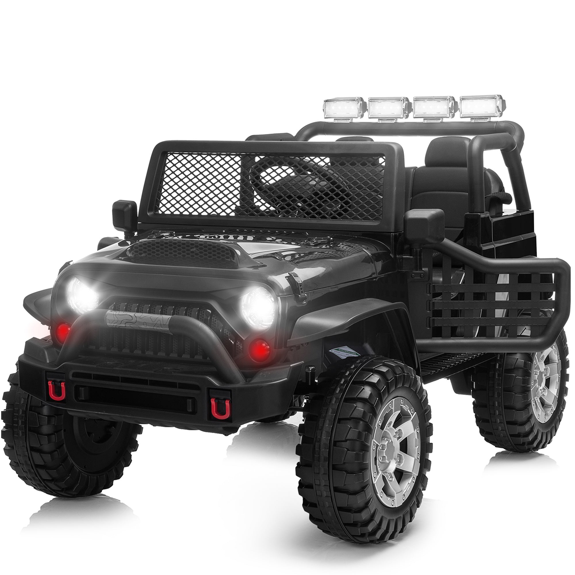Black 12V kids Ride On Jeep with Remote Control