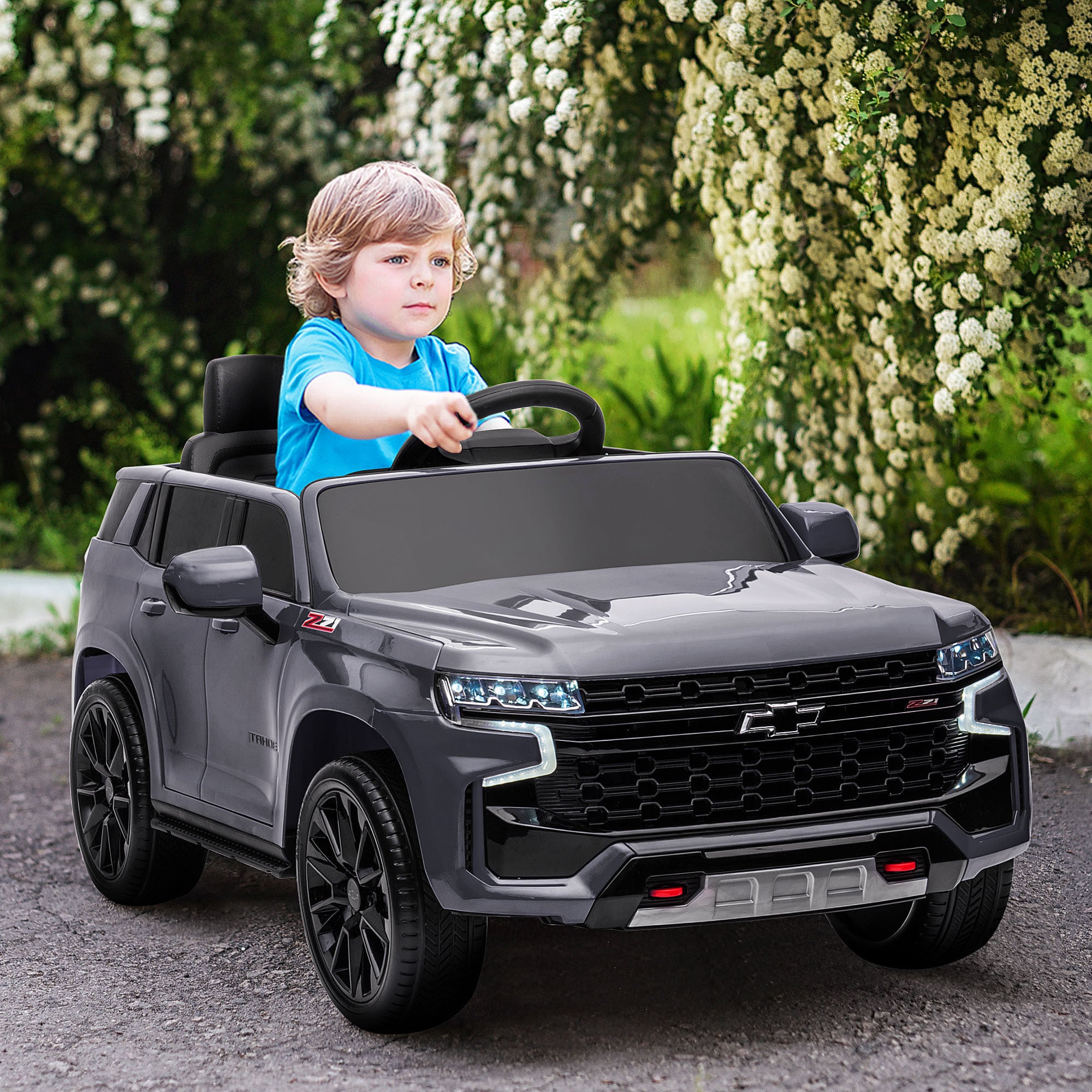 Chevrolet TAHOE Licensed Kids Ride on Car, 12V Battery Powered Kids Electric Car