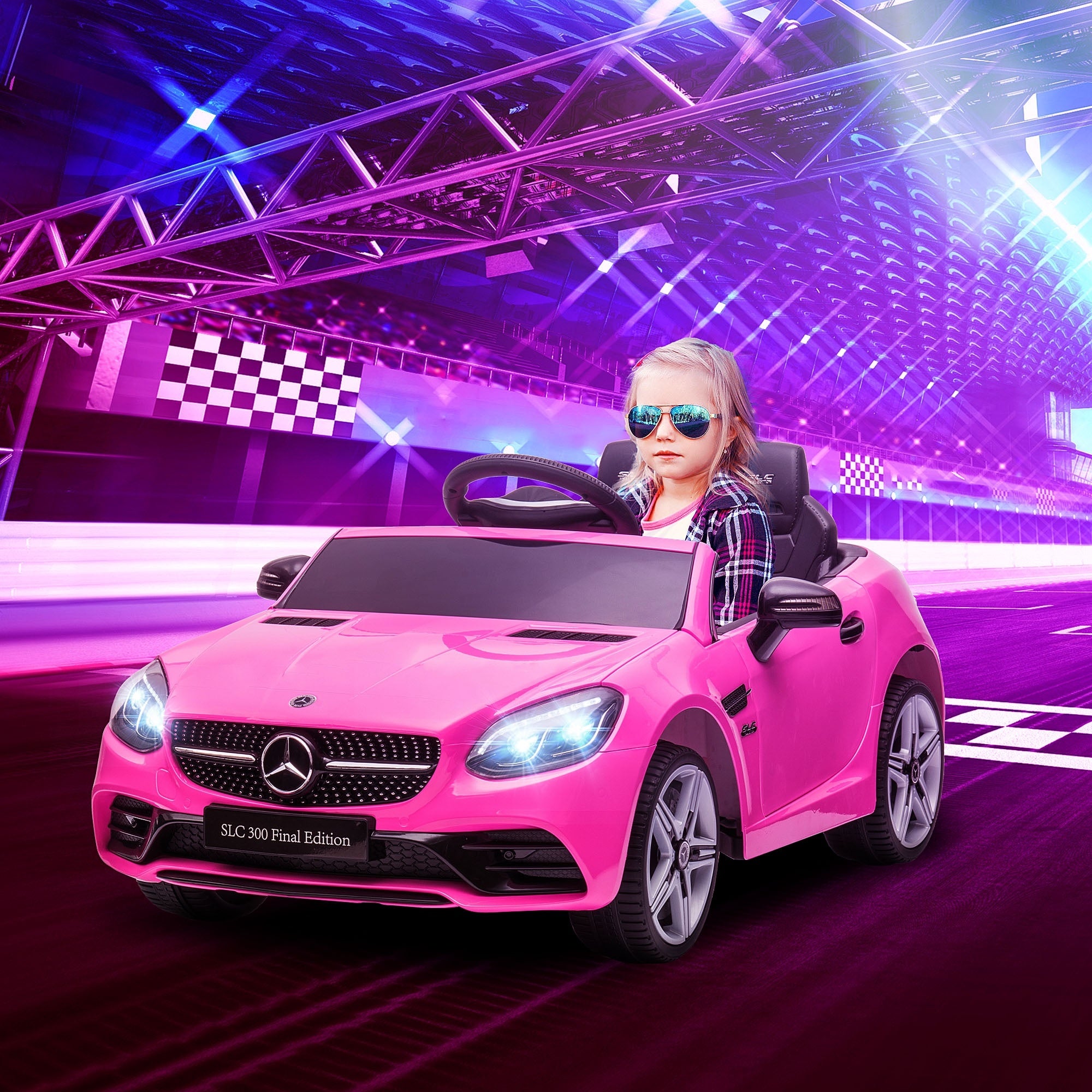 12V Mercedes SLC 300 Pink for kids