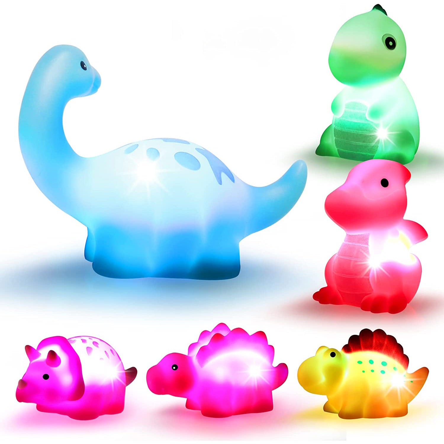 6-Pack Dinosaur Bath Toys for Kids