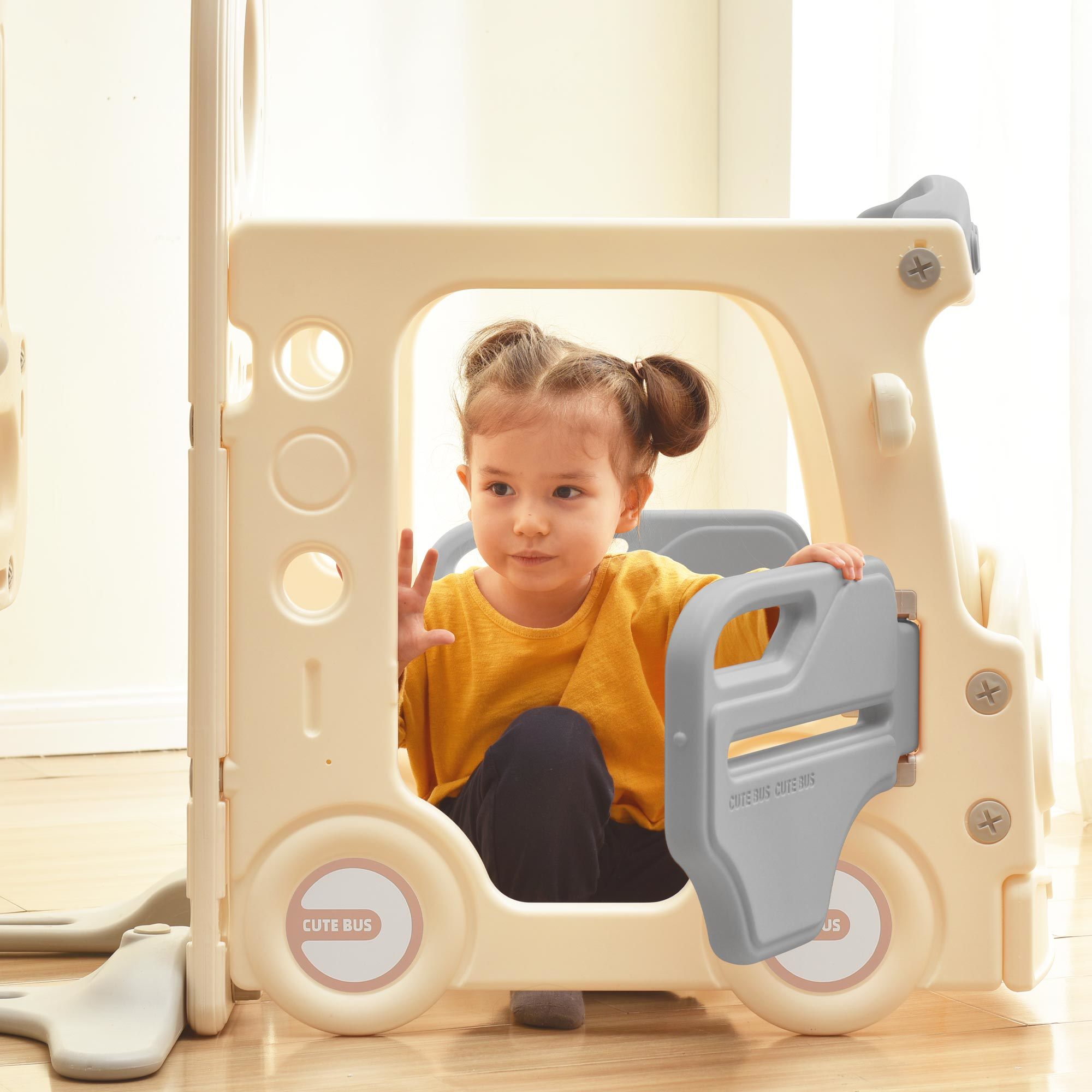 Kids' Gray Bus Play Structure
