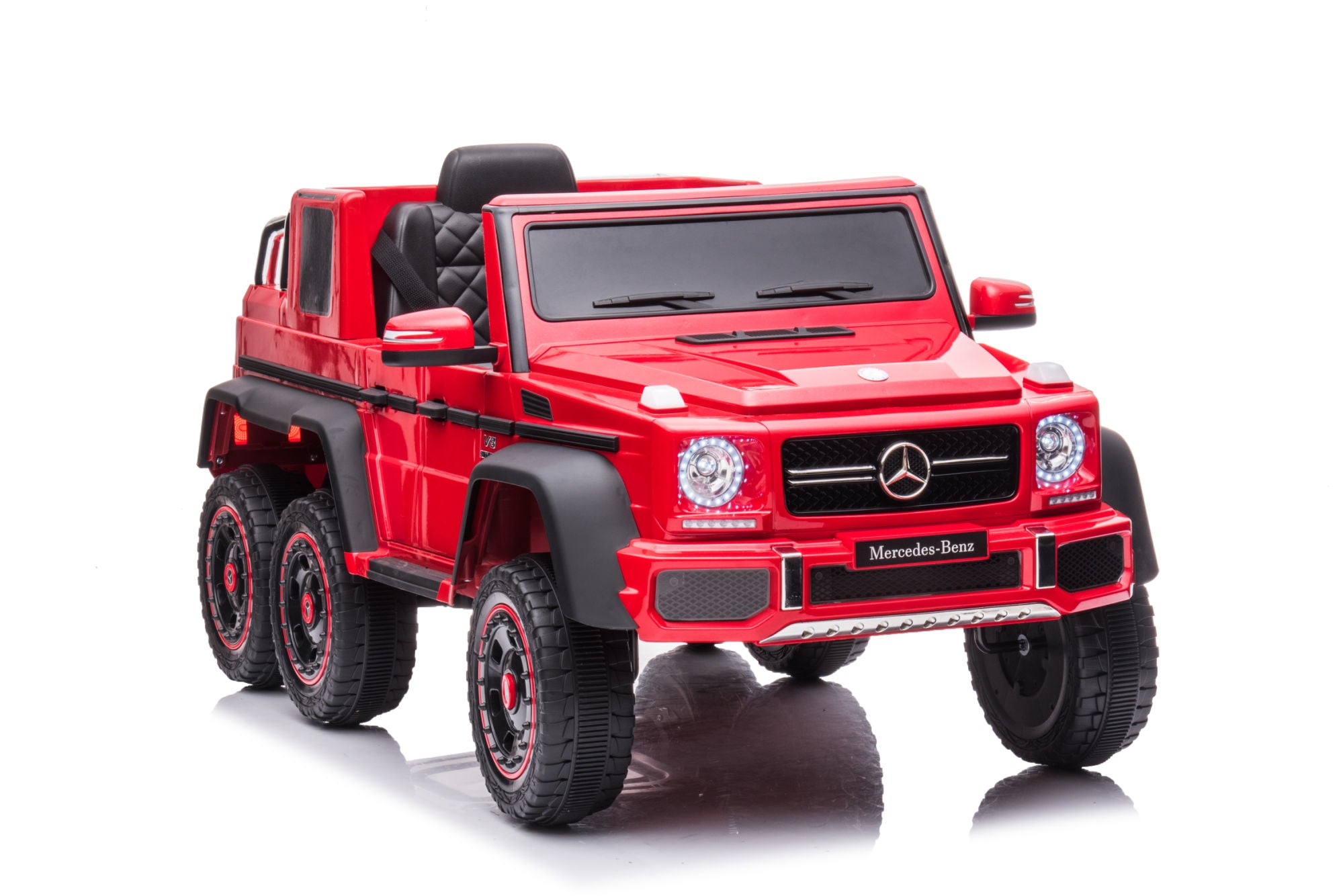 Mercedes-Benz 6-Wheel Electric Kids Ride-On Car with Remote Control (red)