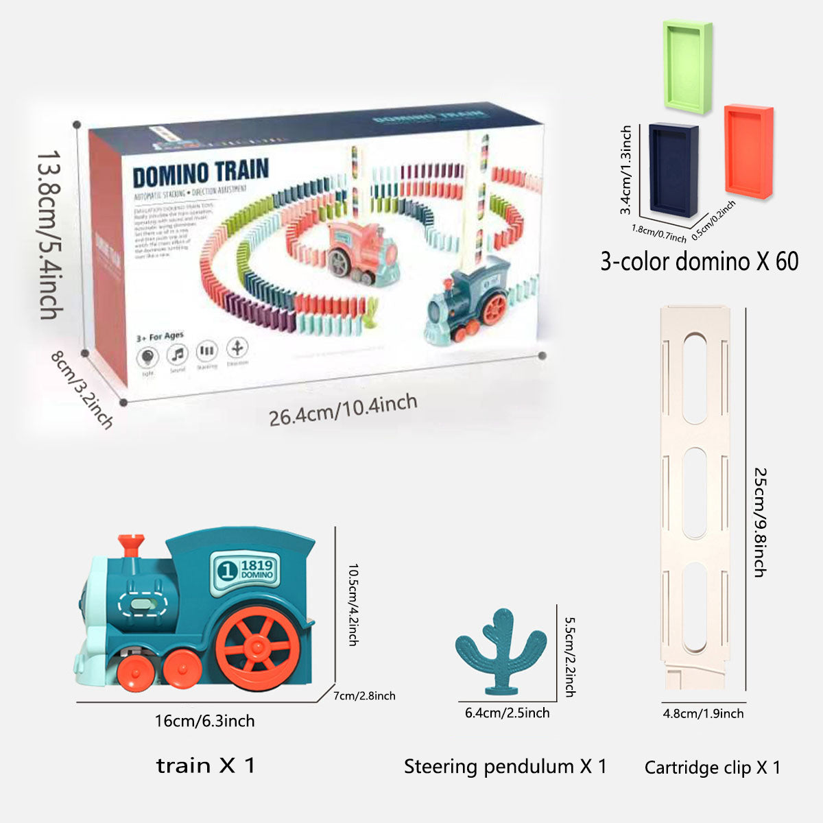 Automatic Domino Train Educational Toy