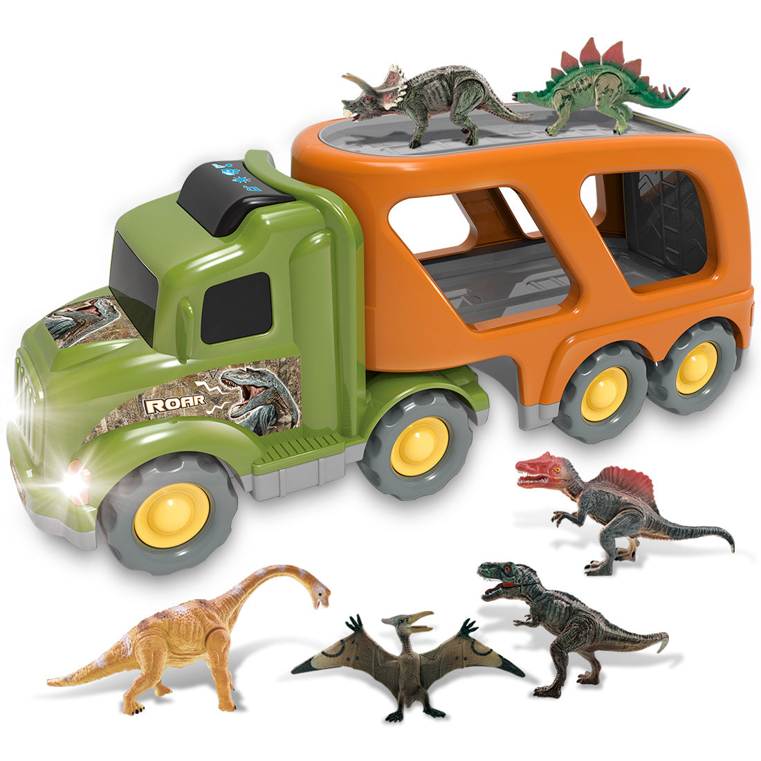 Dinosaur Transport Truck Toy Set