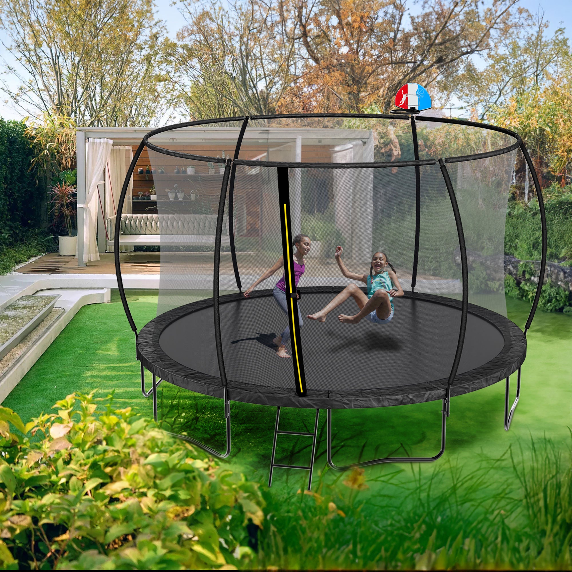 12FT Trampoline with Backboard