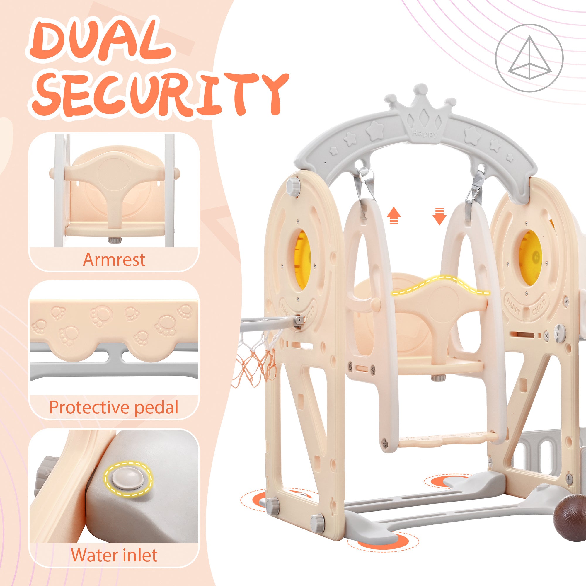 5-in-1 Toddler Playground with Slide