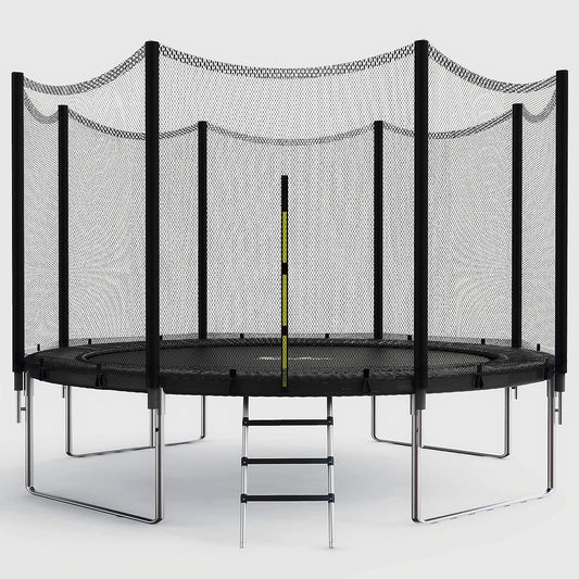 14FT Kids Trampoline with Accessories - Black
