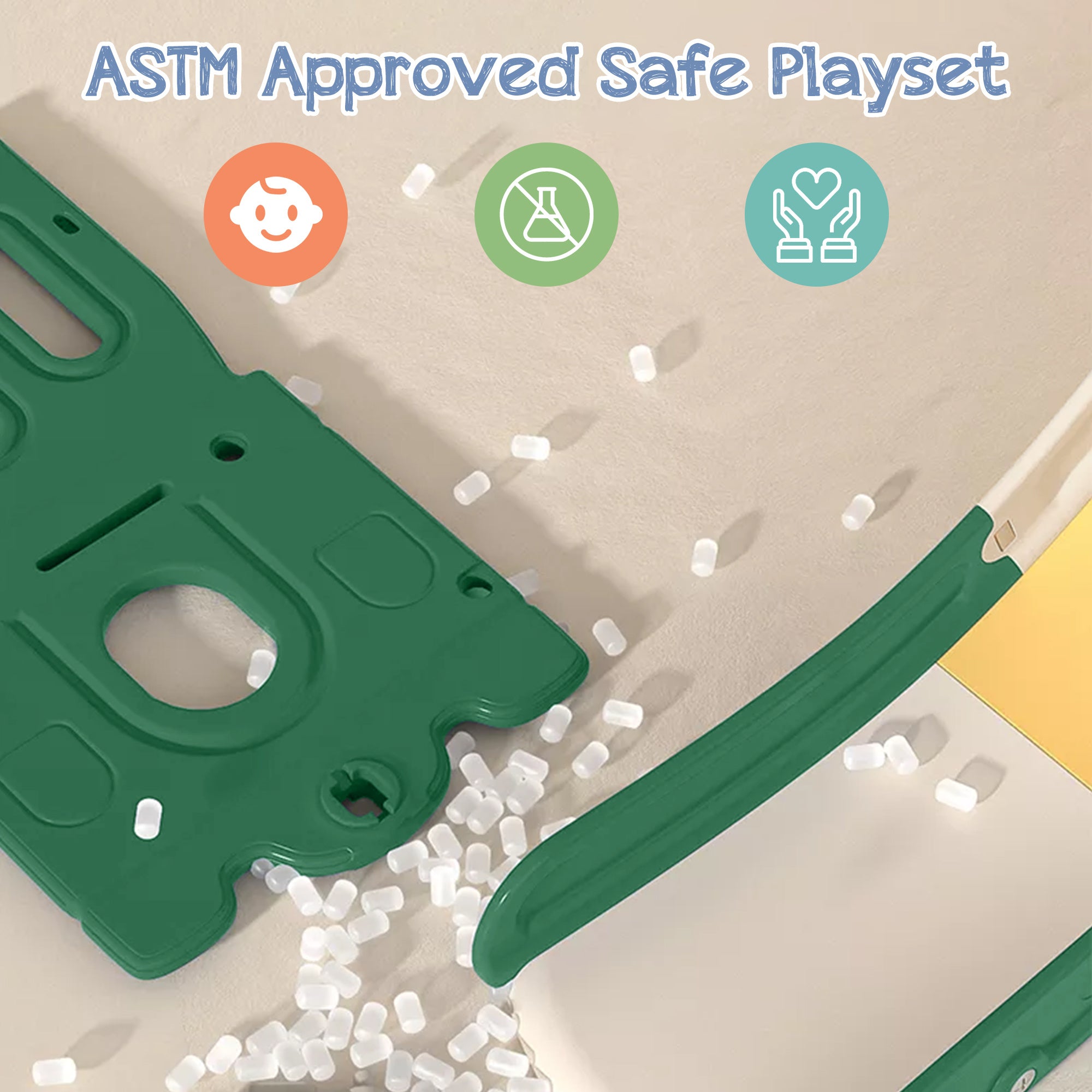 5-in-1 Toddler Playset with Hoop (Green)