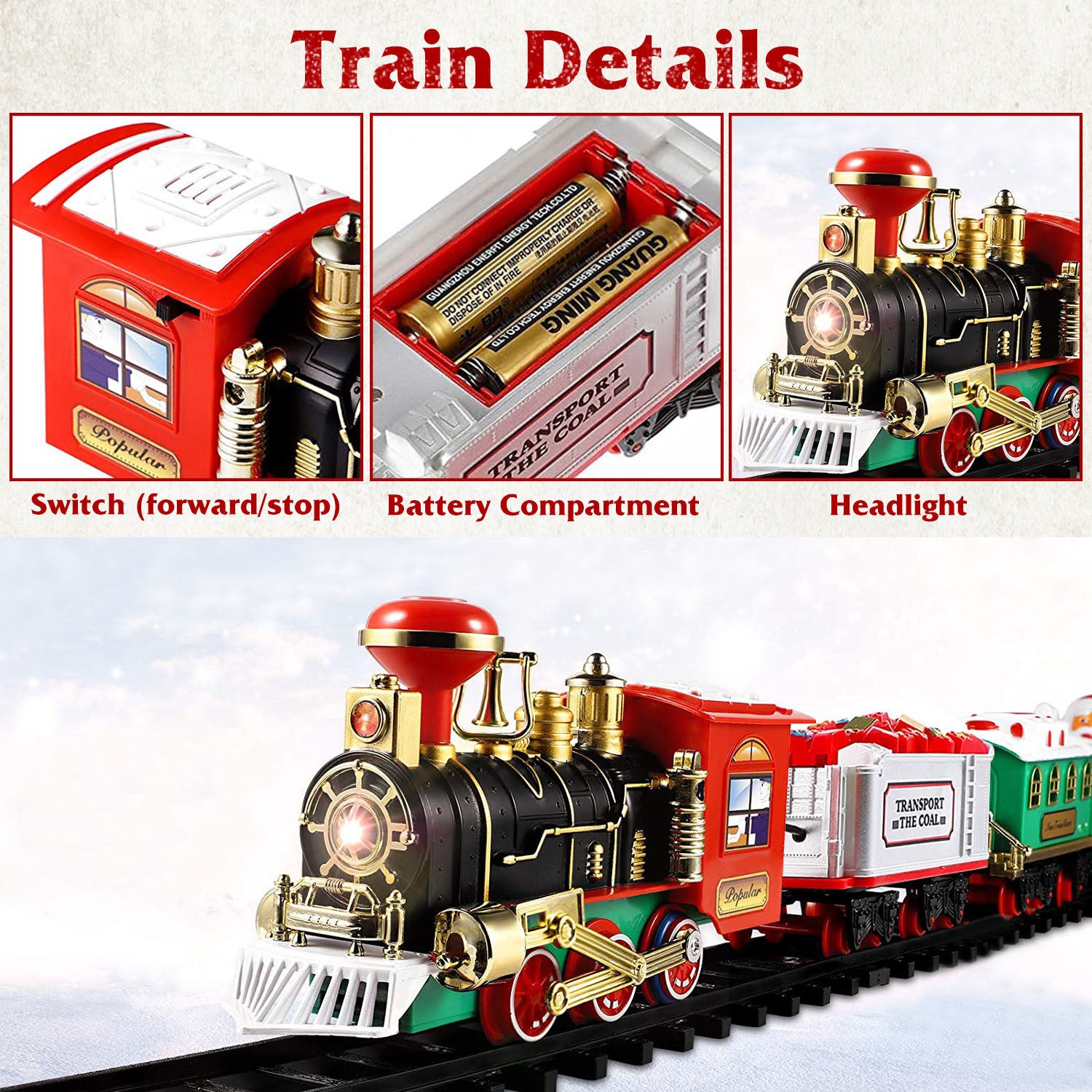 Xmas Steam Train Set for Kids