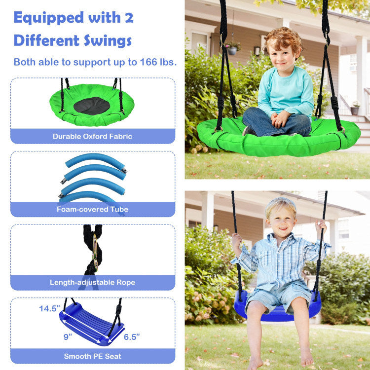 Outdoor Kids Swing Set - 5-in-1