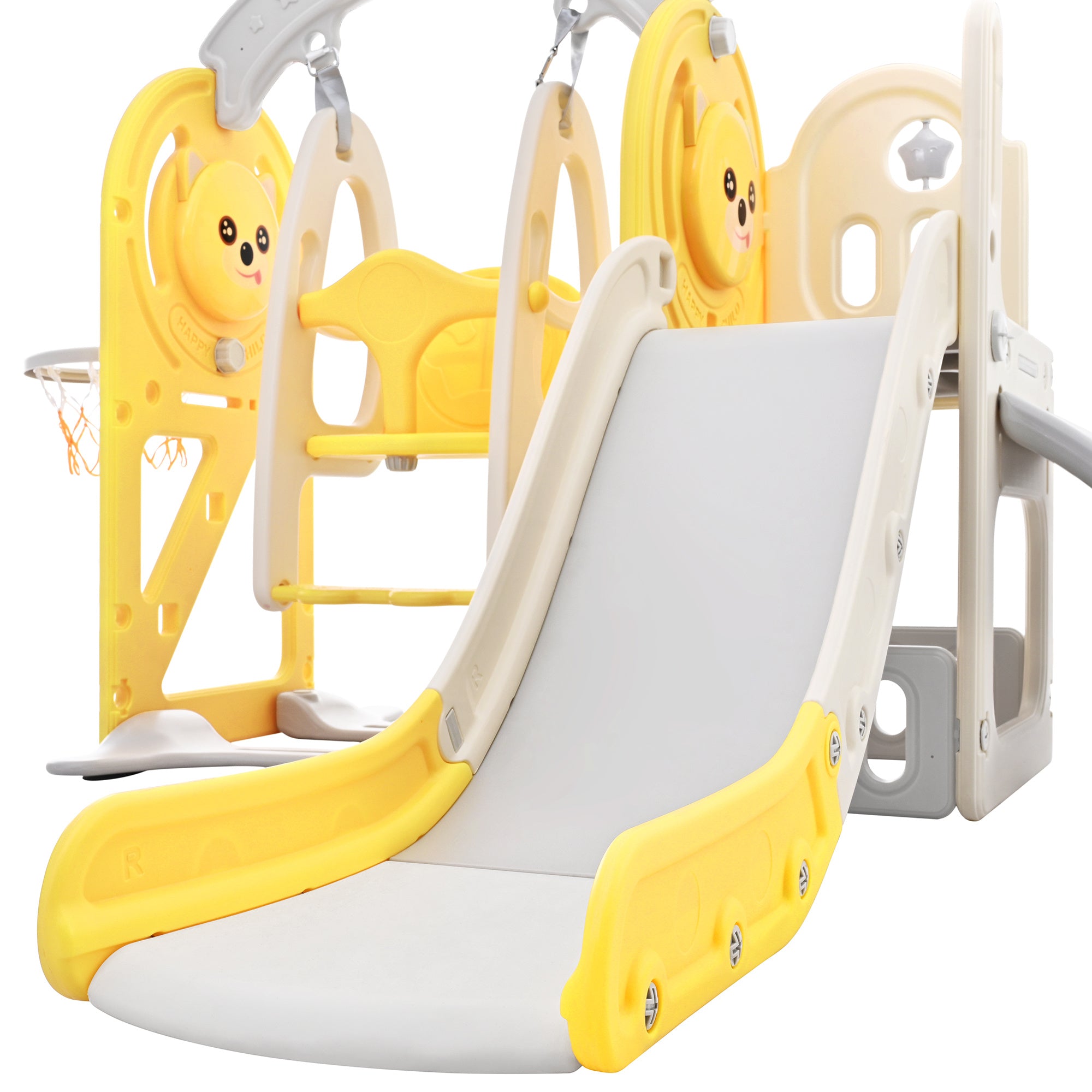 5-in-1 Toddler Playground Set (Yellow)