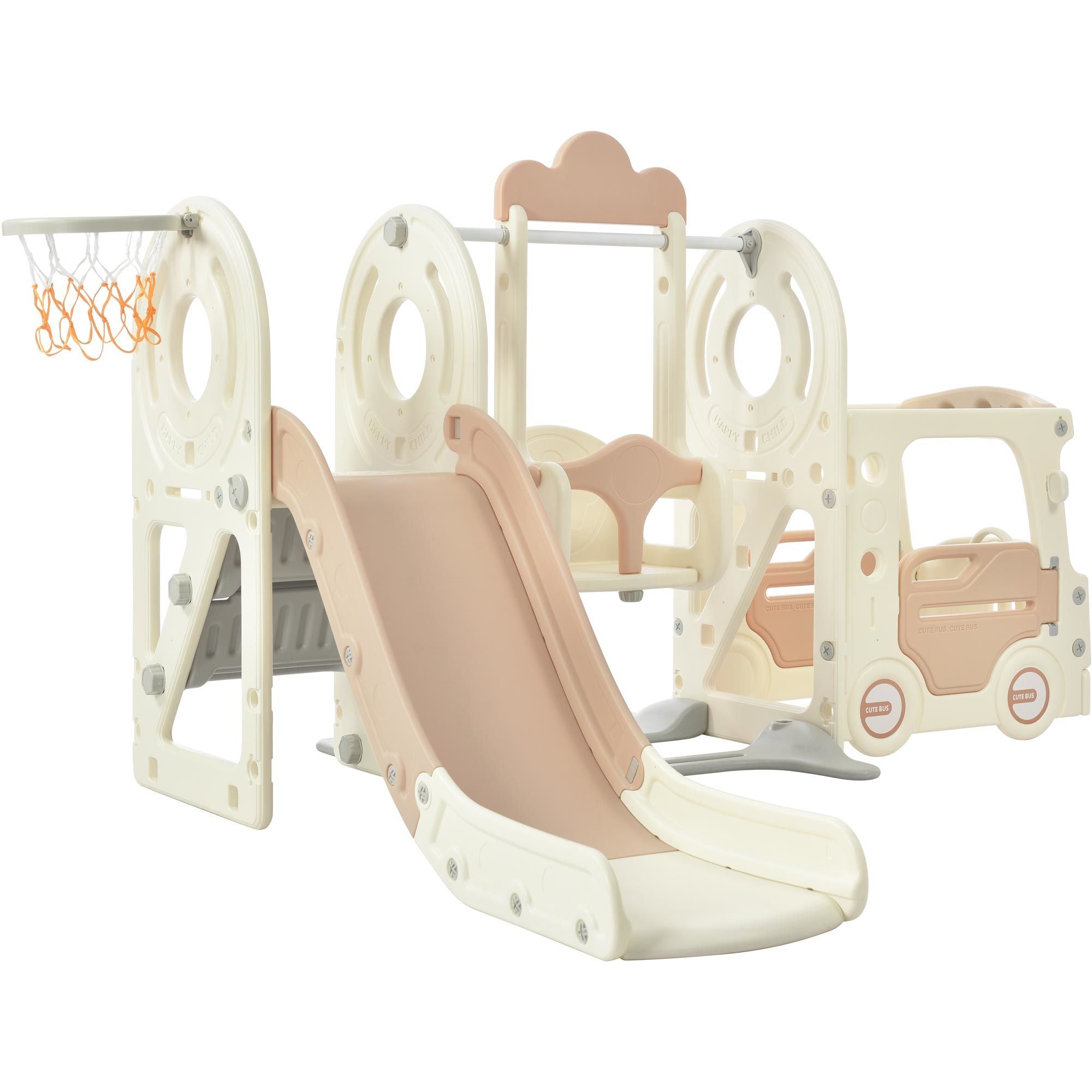Kids' Beige Bus Play Structure