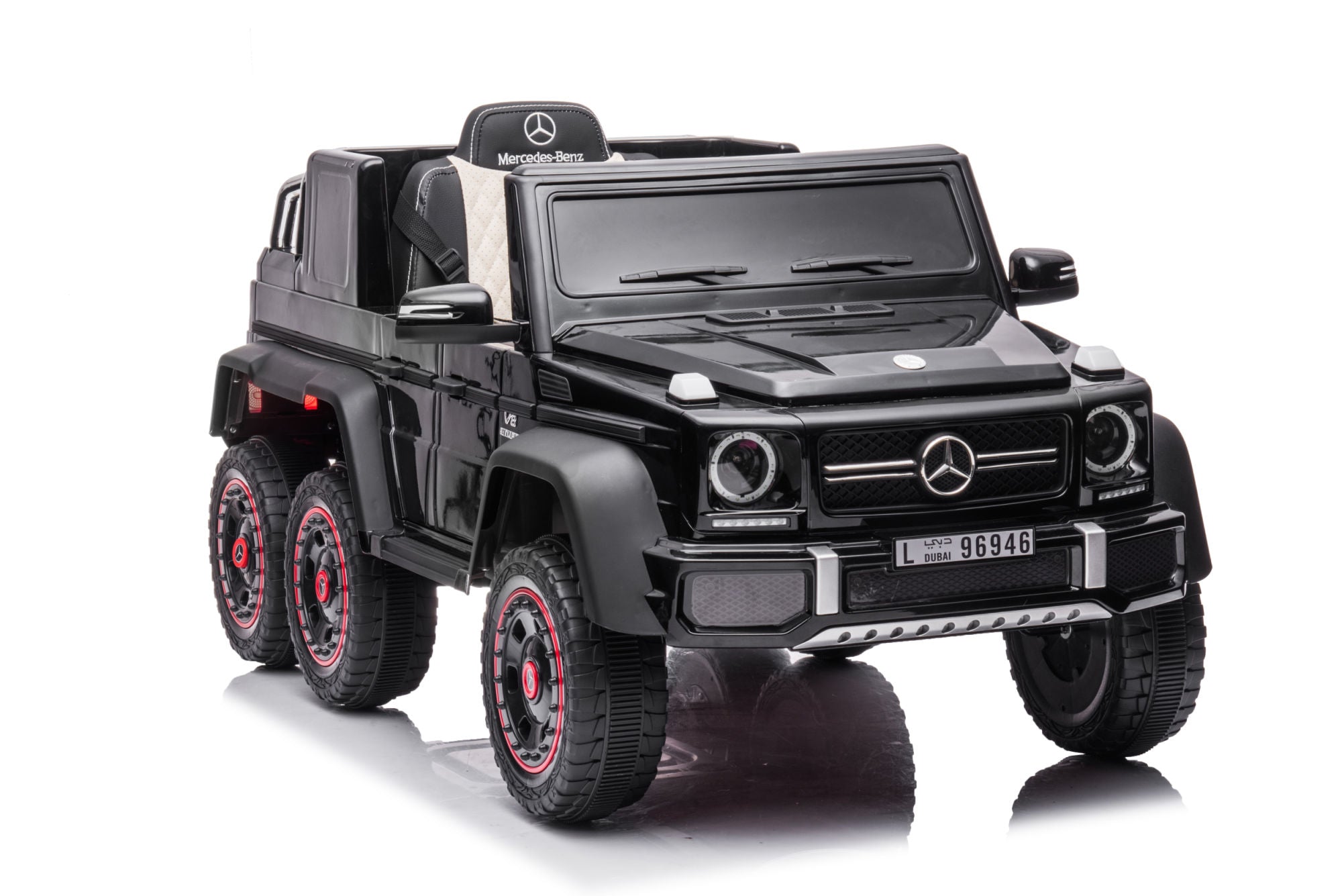 Mercedes-Benz 6-Wheel Electric Kids Ride-On Car with Remote Control (black)