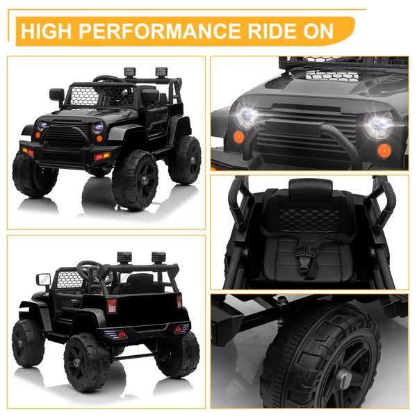 Dual Drive 12V 4.5A.h with 2.4G Remote Control Jeep Black