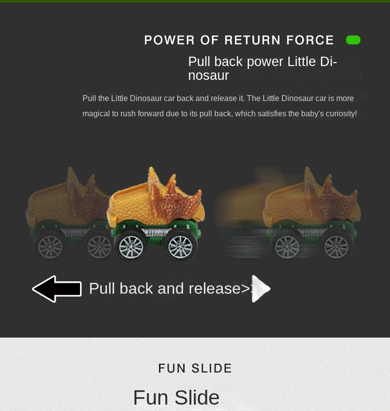 Dinosaur Toy Car with Lights