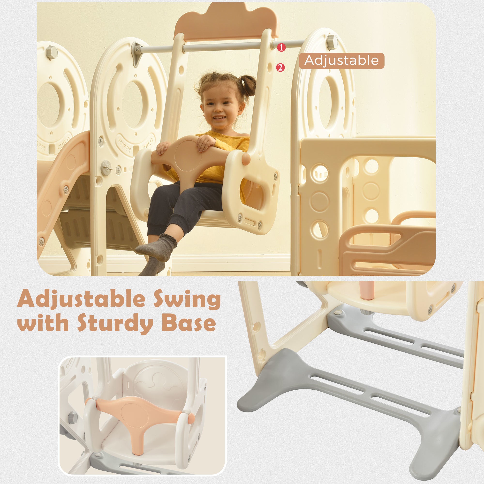 Kids' Beige Bus Play Structure