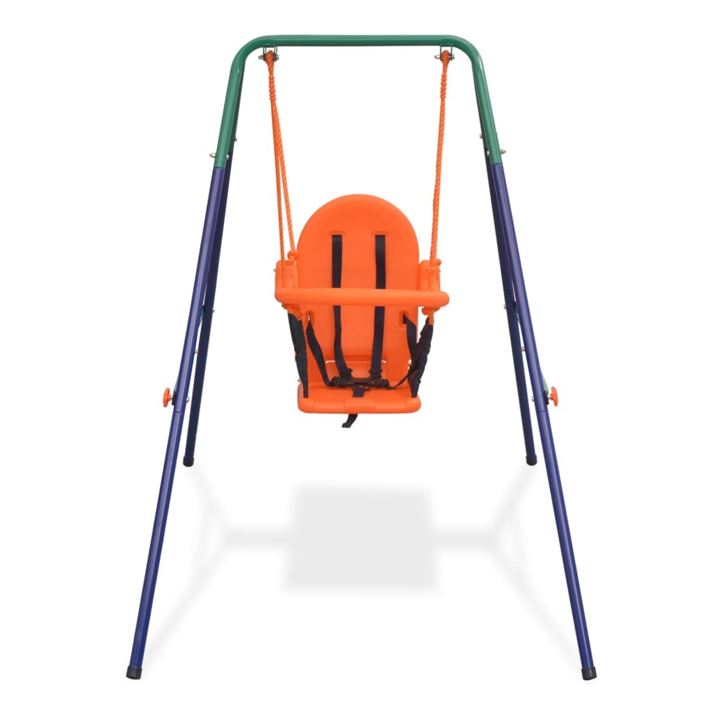Orange Toddler Swing with Harness