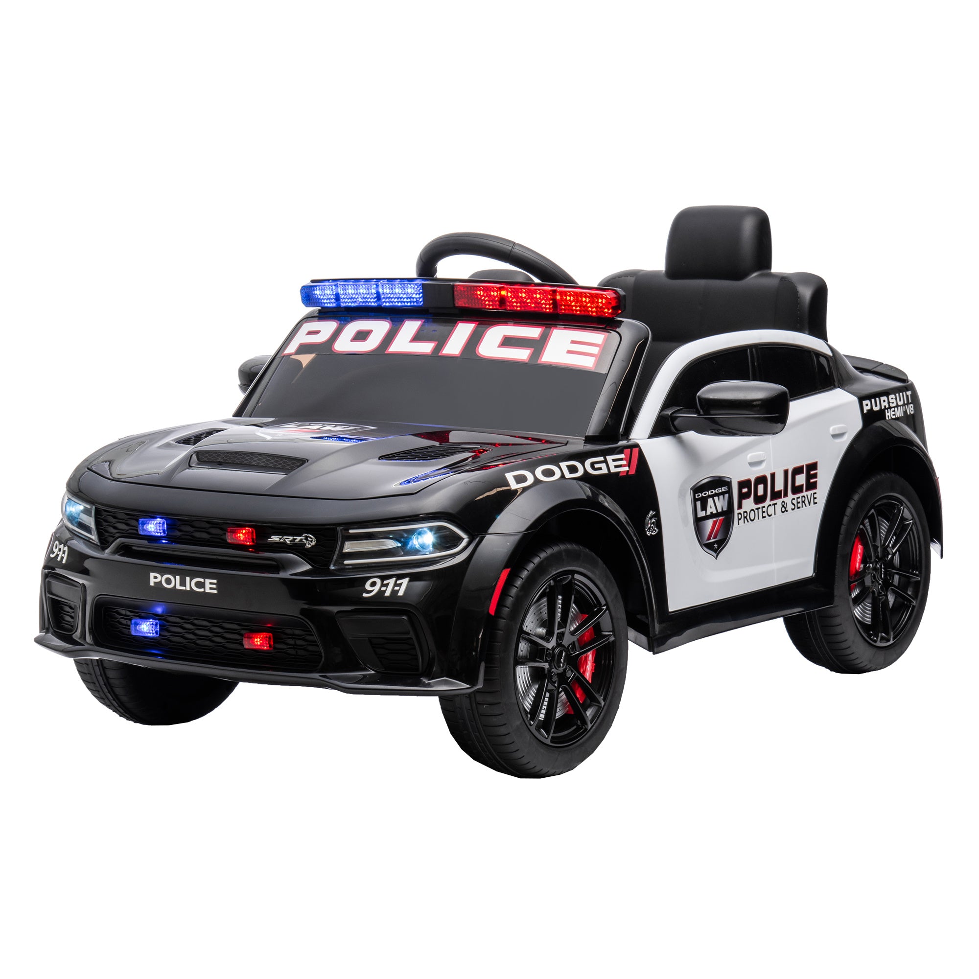 Dodge Charger 12V Kids Ride-On Police Car with Remote Control