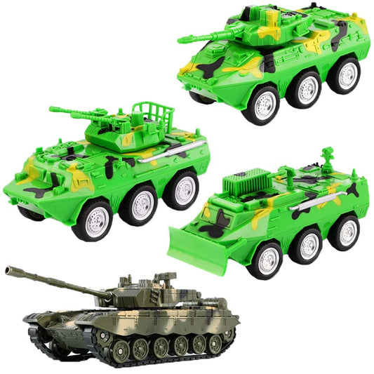 4-Pack Plastic Army Vehicle Tanks