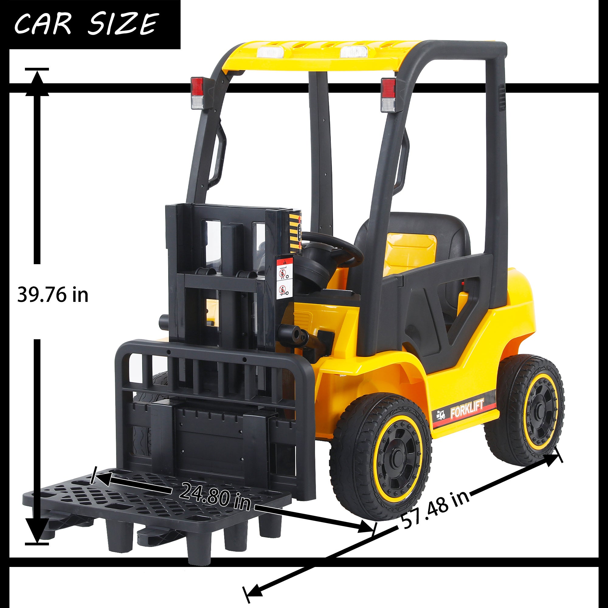 12V7A Electric Forklift Ride-On Car for Kids with Remote Control