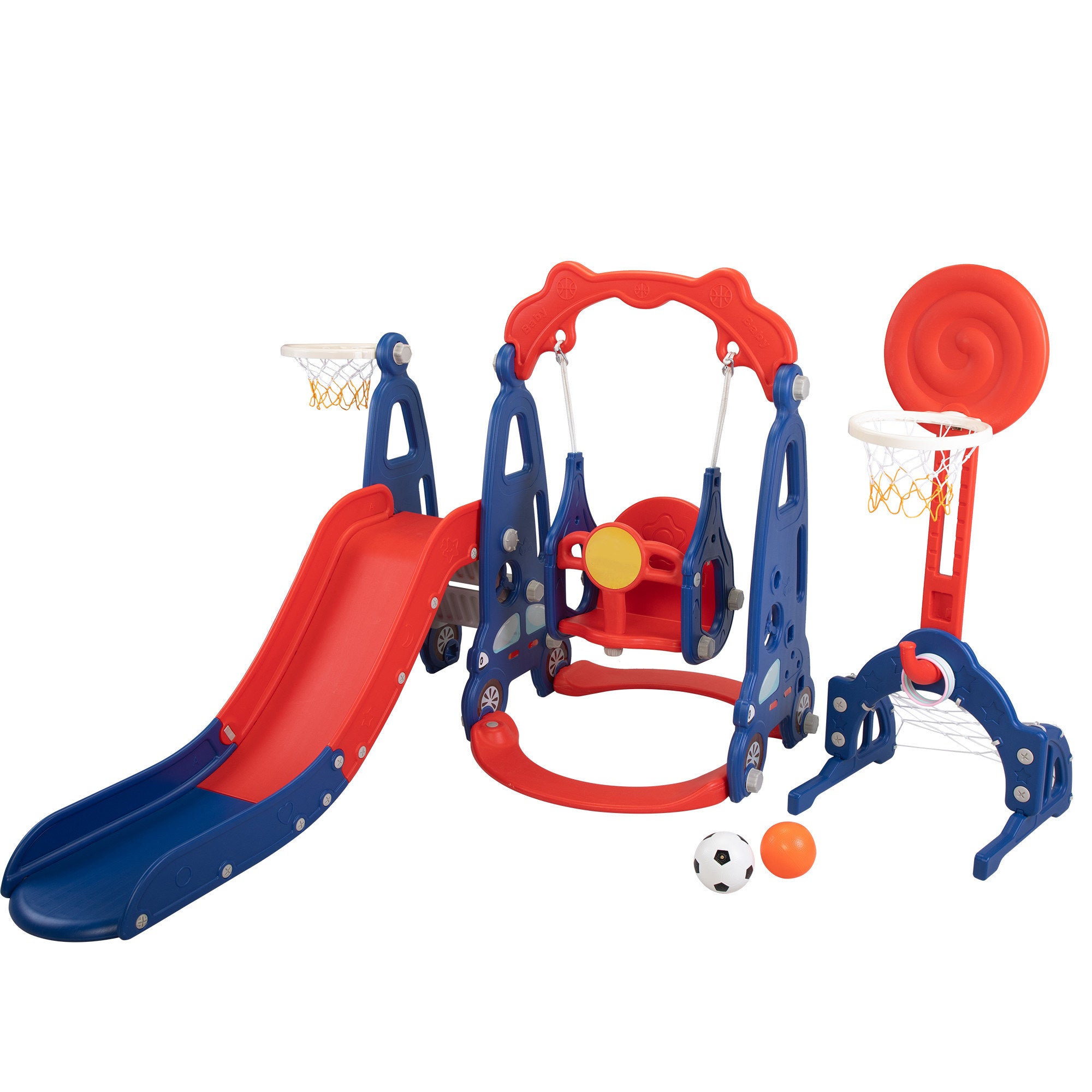 5-in-1 Slide and Swing Playset