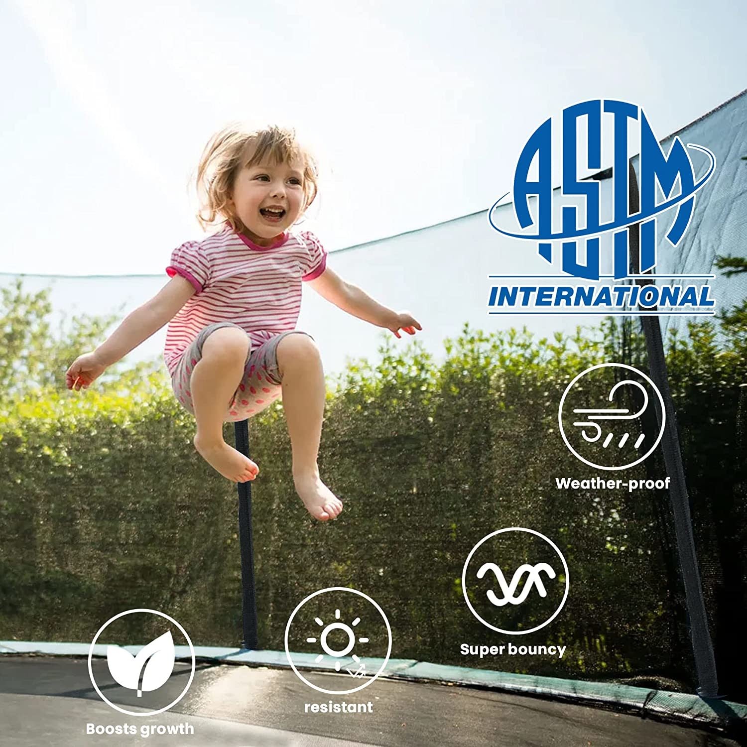 8FT Trampoline Combo with Safety