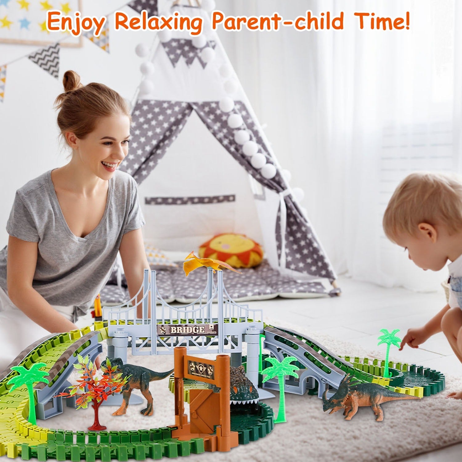 175-Piece Dinosaur Race Track