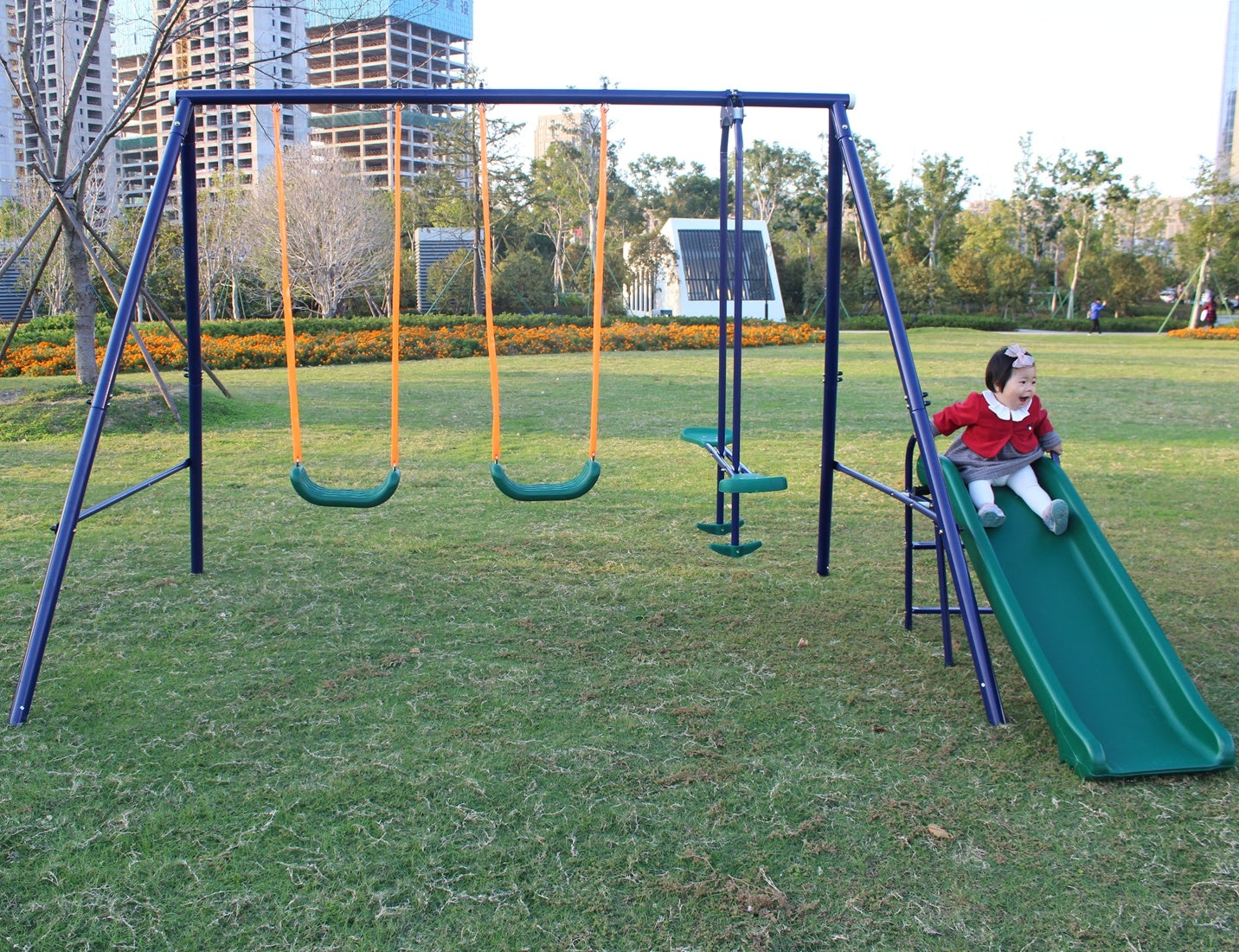 A-Frame Metal Swing Set